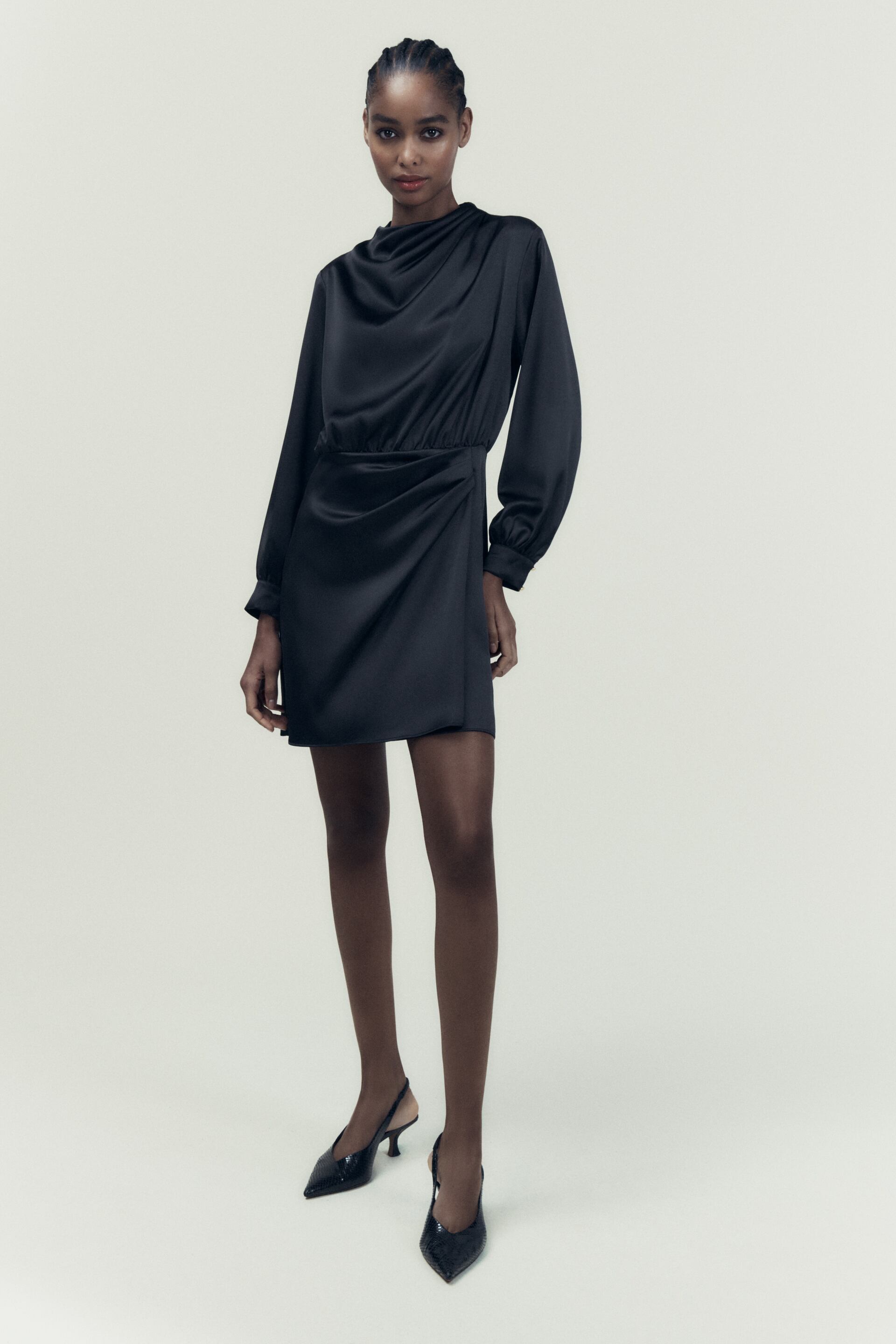 Introduce 76+ imagen robe satin zara noire - fr.thptnganamst.edu.vn