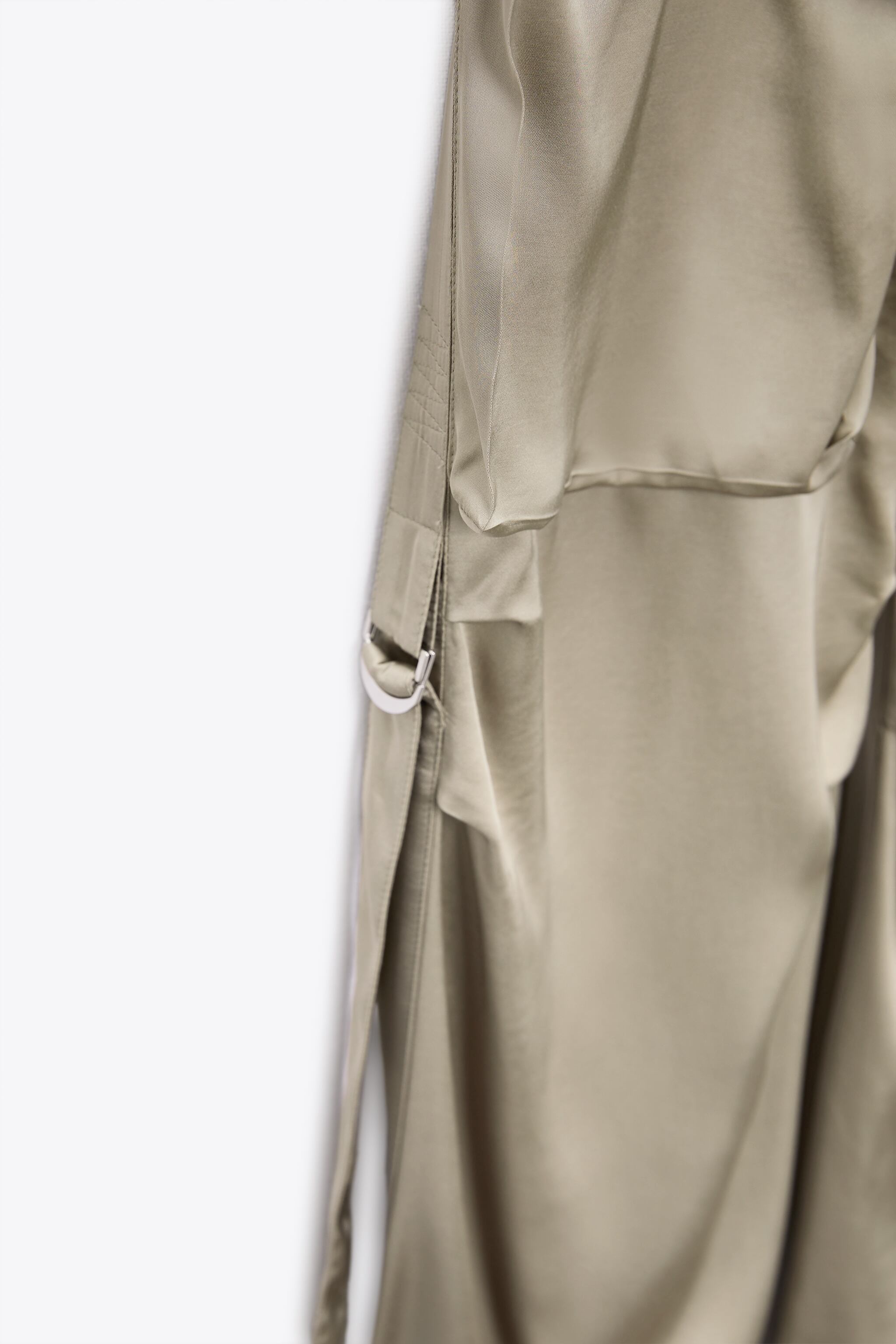 Zara SATIN EFFECT CARGO PANTS | Square One