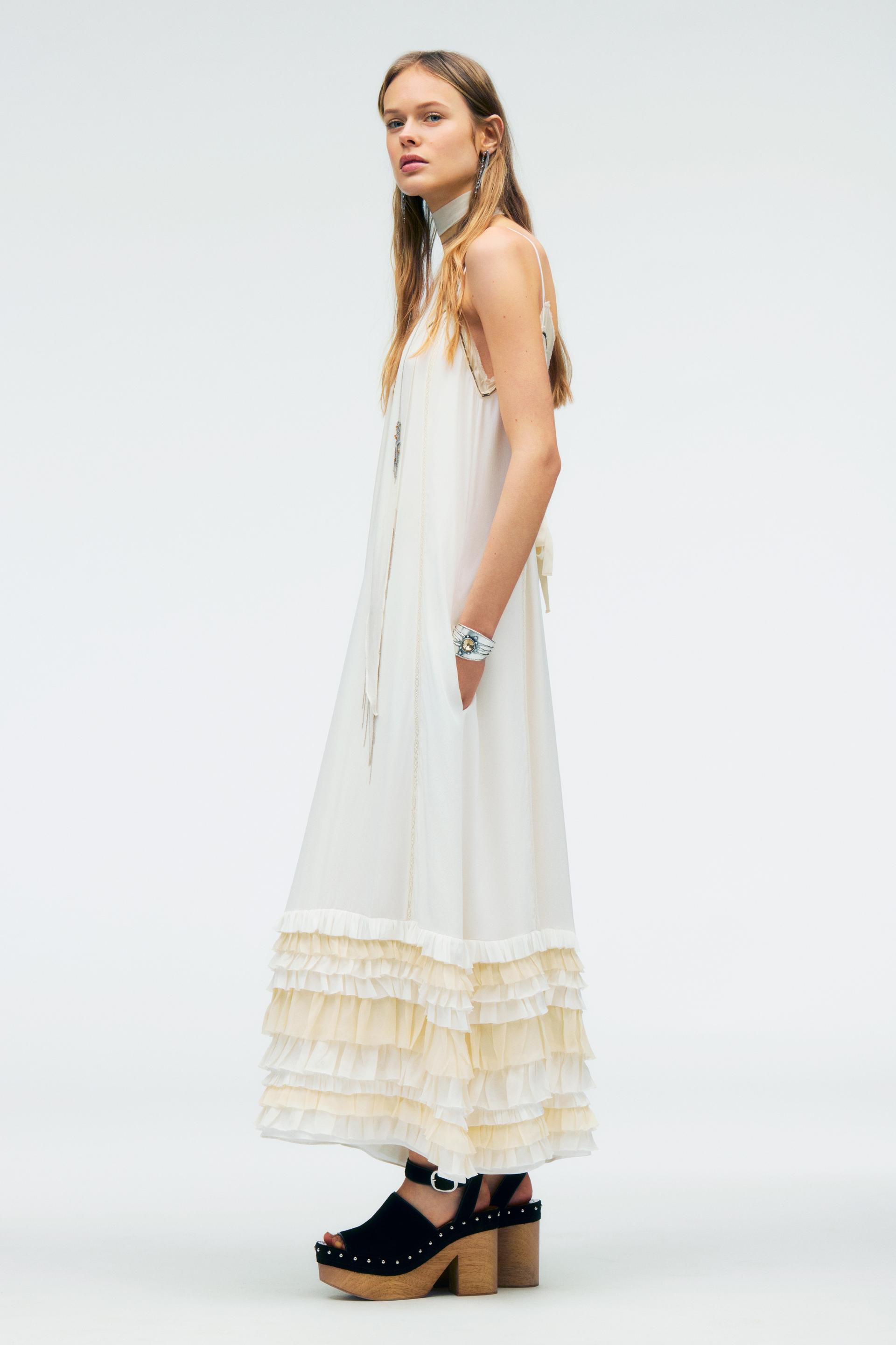 LIMITED EDITION SLIP DRESS Oyster White ZARA United Kingdom