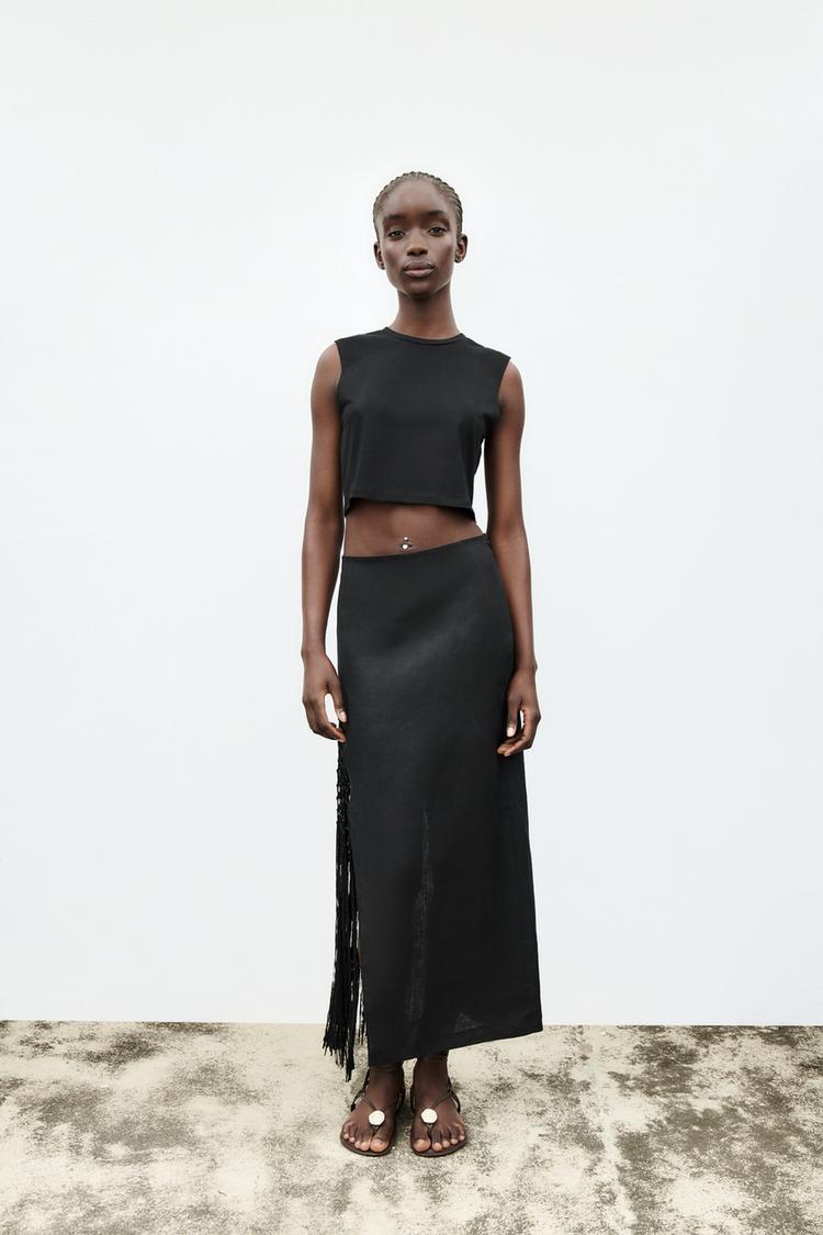 STRETCH COTTON CROP TOP