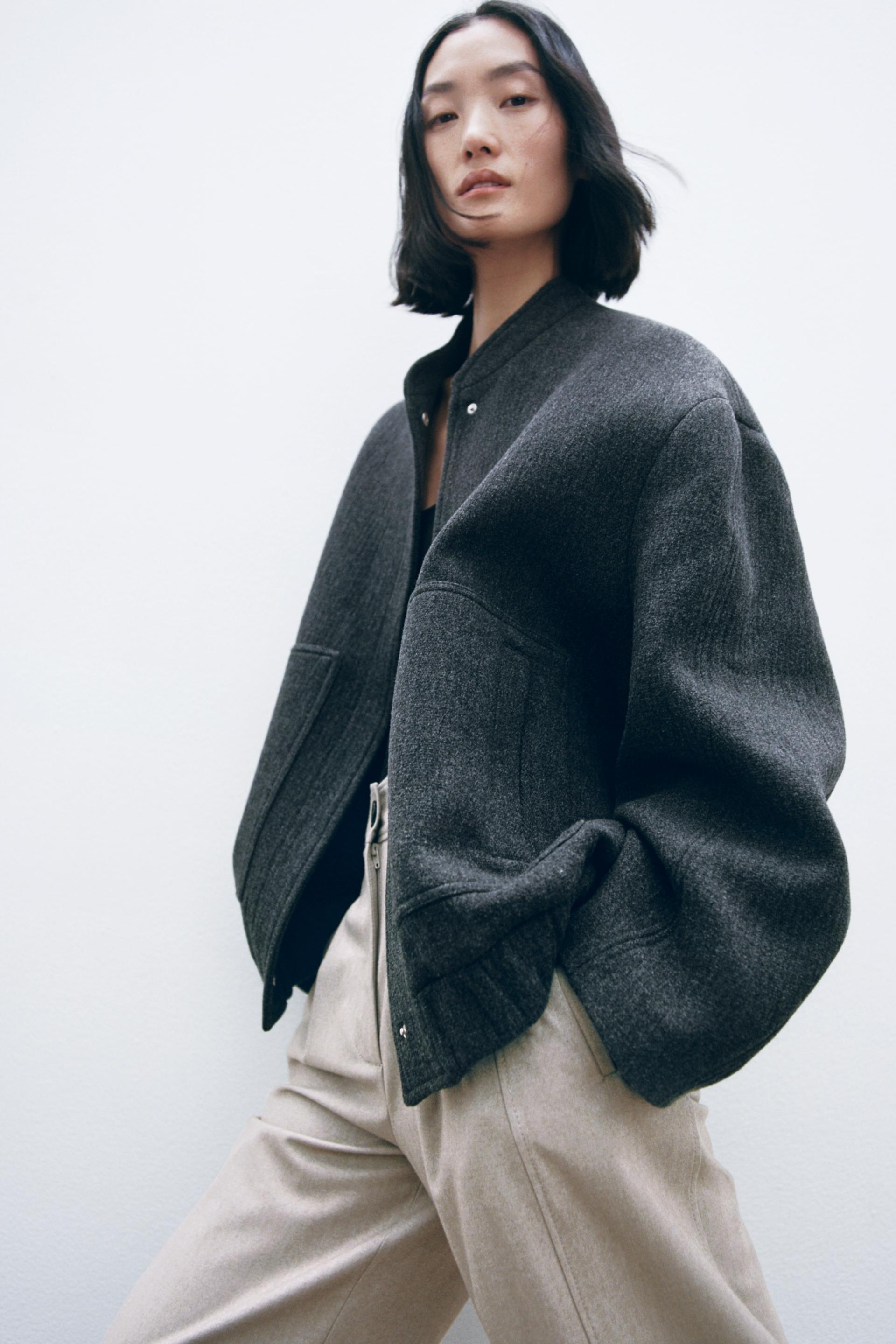 Шерстяной бомбер Zara