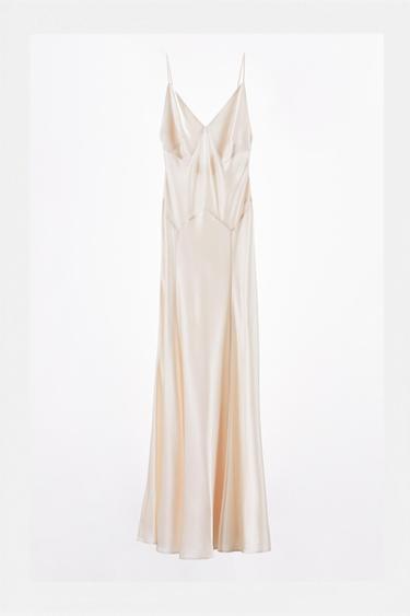 Robe Slip Zara Rouge Taille XS - Style Camisole à Bretelles, Longueur Midi, Neuve Avec étiquette