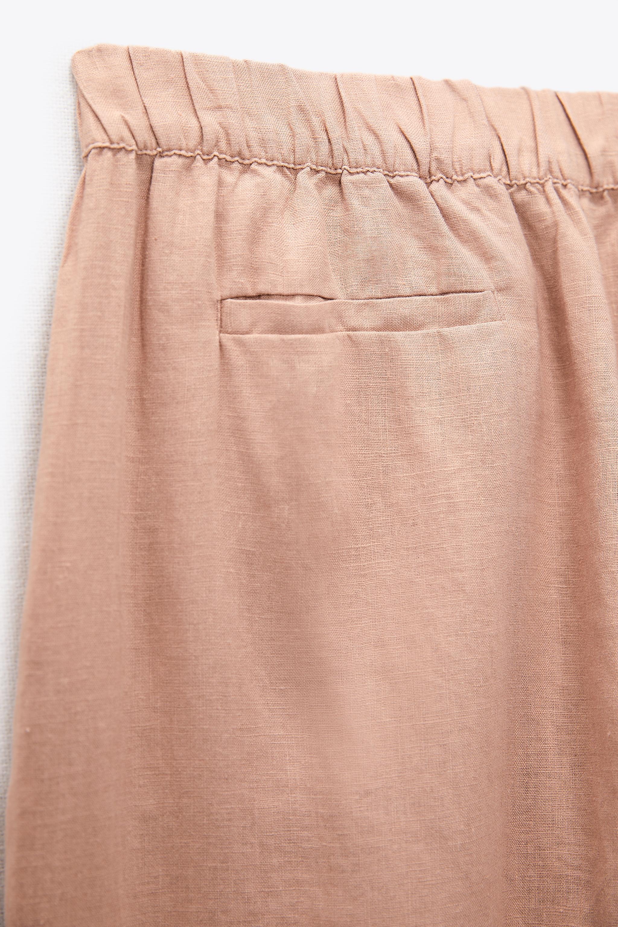 Zara LINEN PAJAMA PANTS Bayshore Shopping Centre