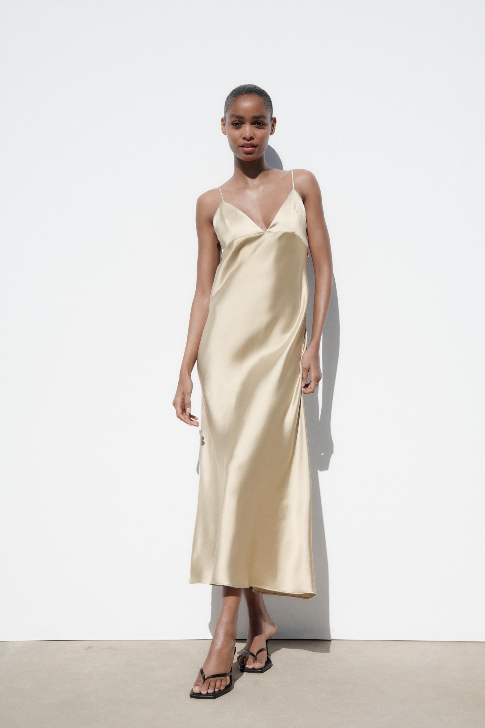 Slipping Drees Zara SATIN SLIP DRESS | Mall of America®