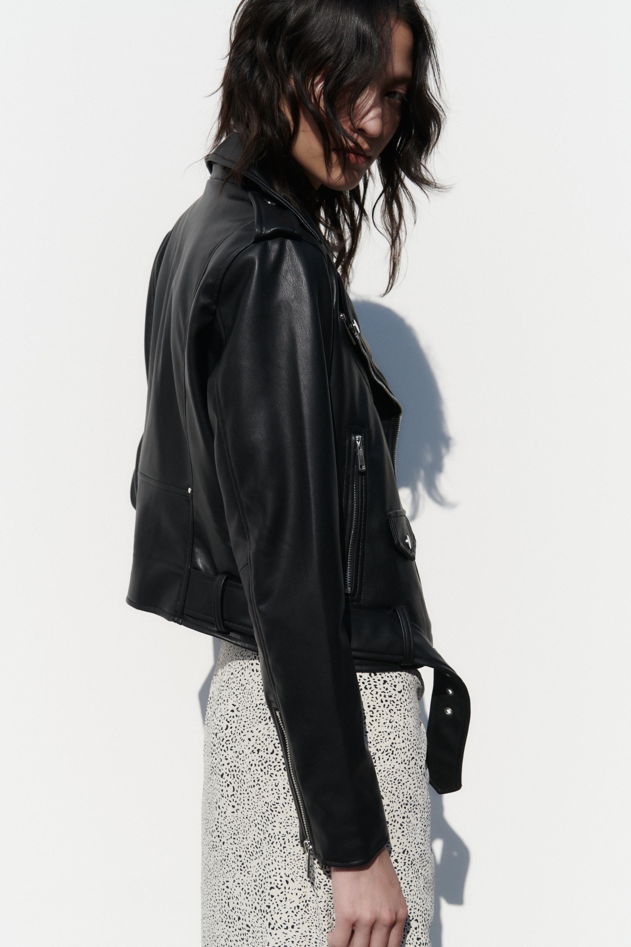 Zara FAUX LEATHER BIKER JACKET Mall of America®