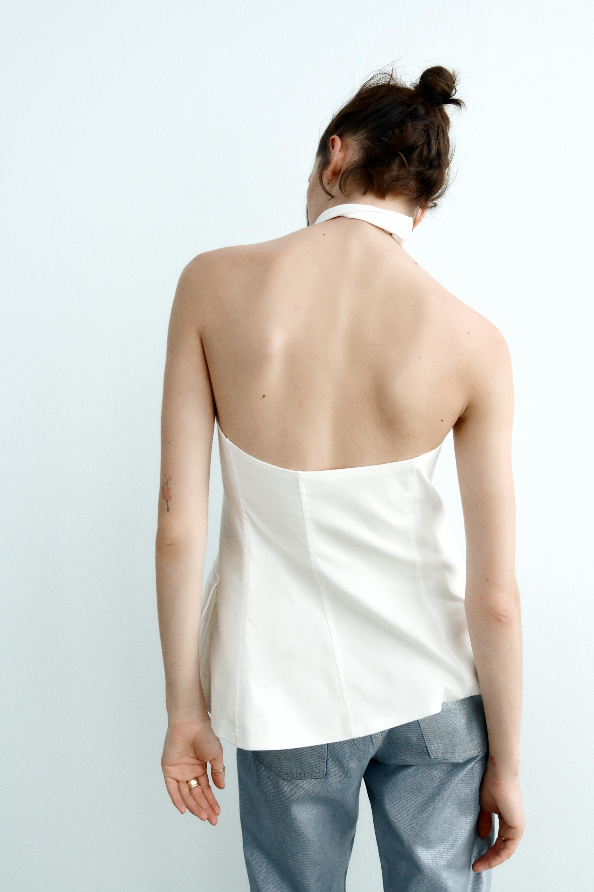 Halter Back Open Back Halter Tops Zara at Angelina Varley blog