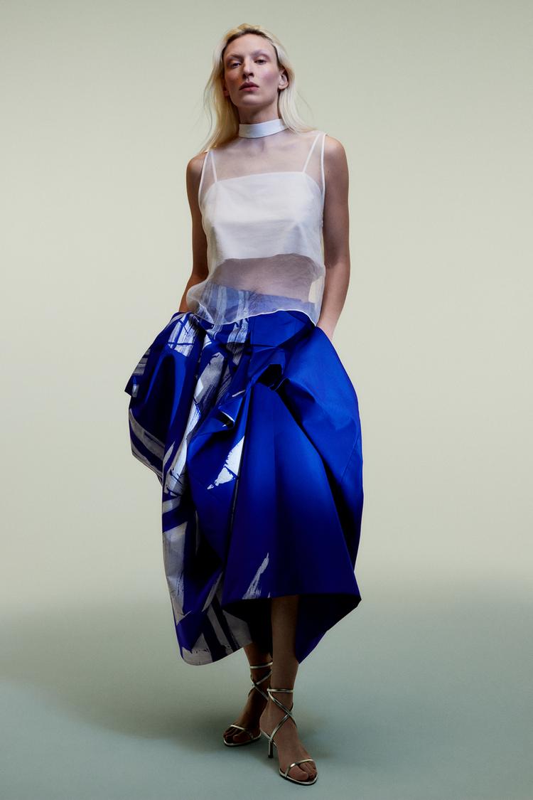 METALLIC PLEATED SKIRT - LIMITED EDITION