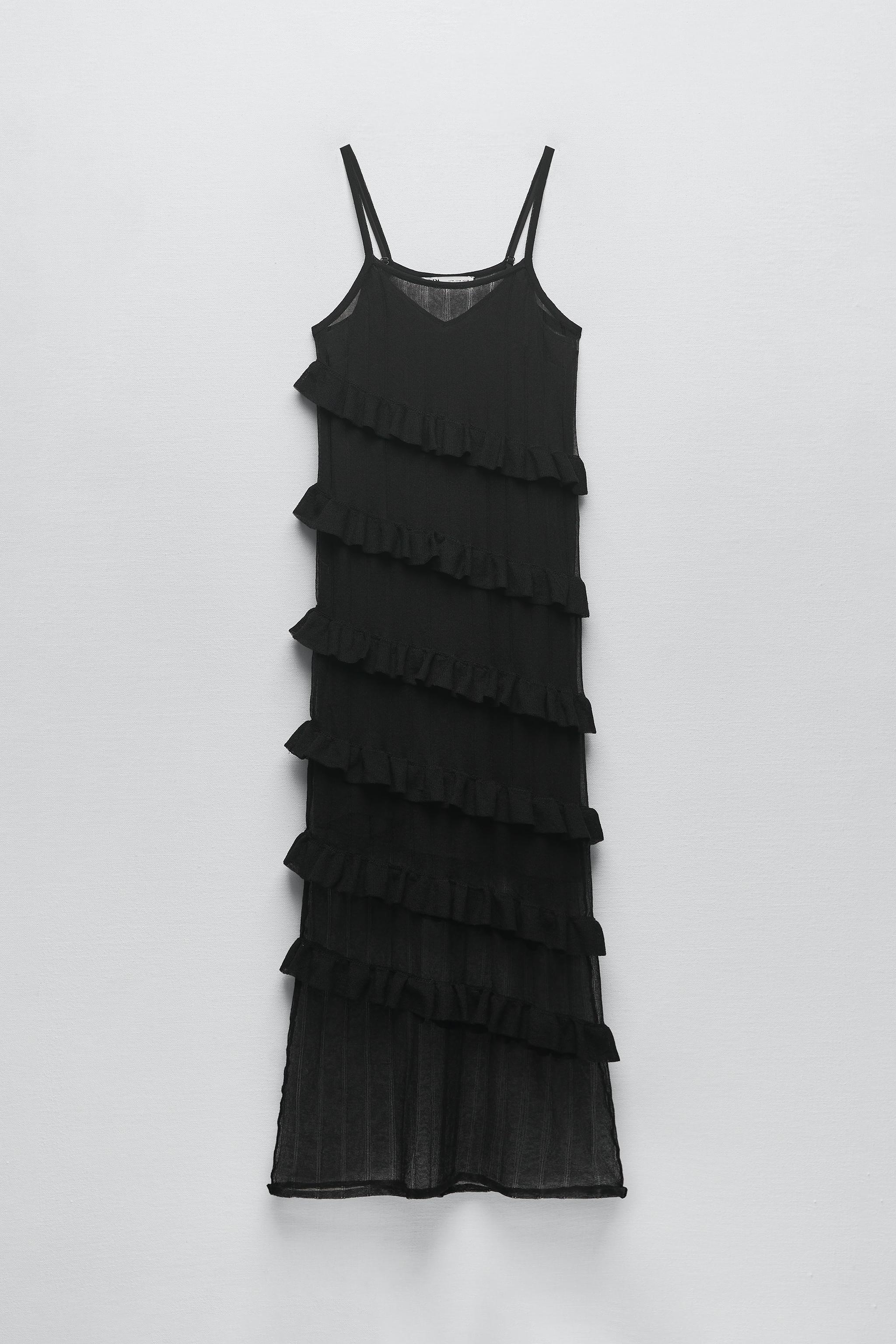 Zara RUFFLED LONG KNIT DRESS Mall of America®