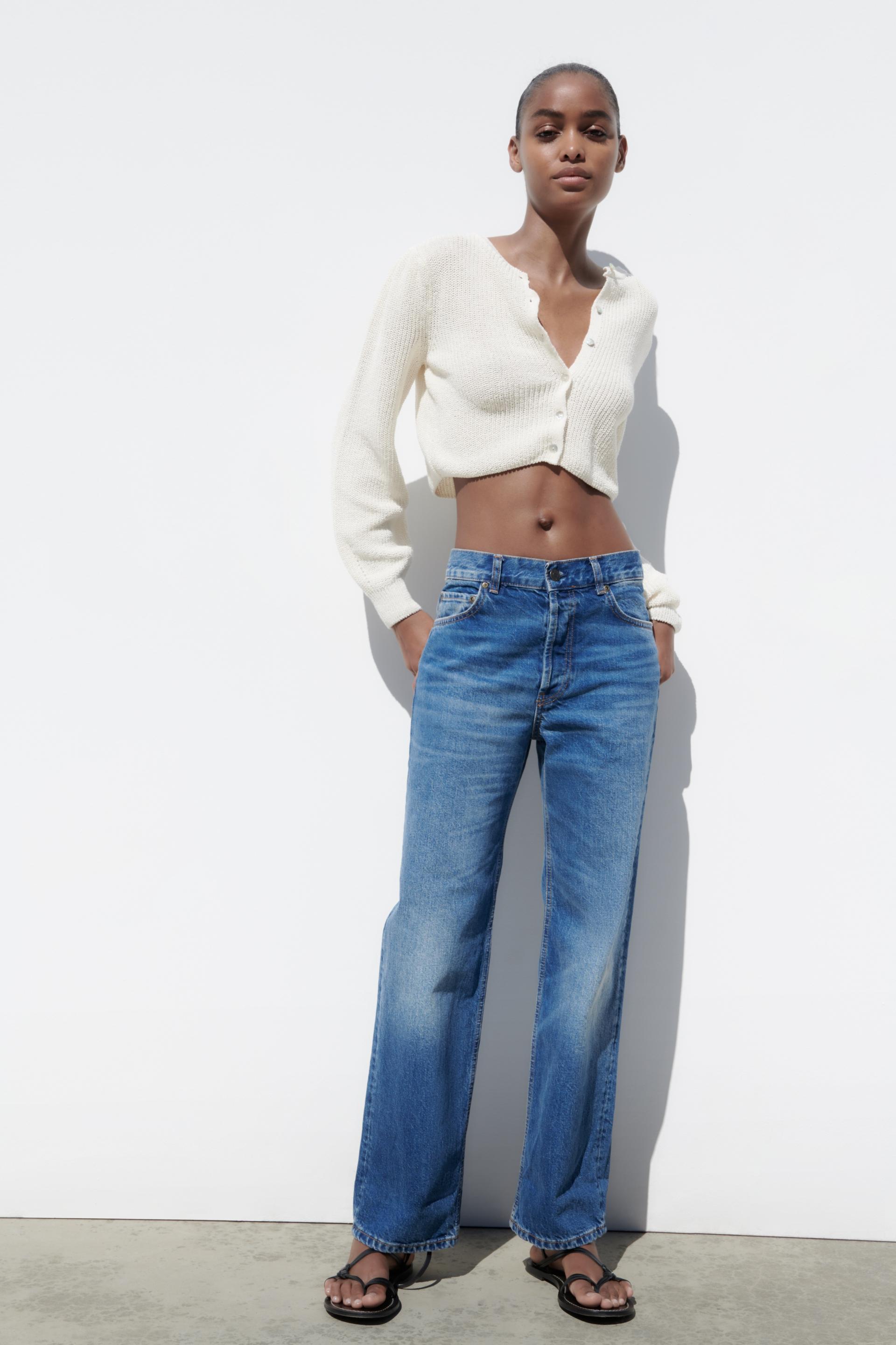 CROPPED KNIT CARDIGAN Beige ZARA Australia