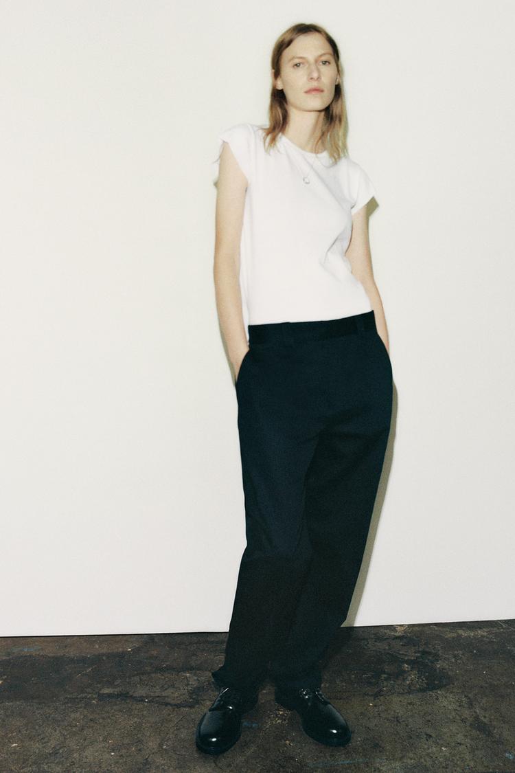 RIBBED COTTON T-SHIRT