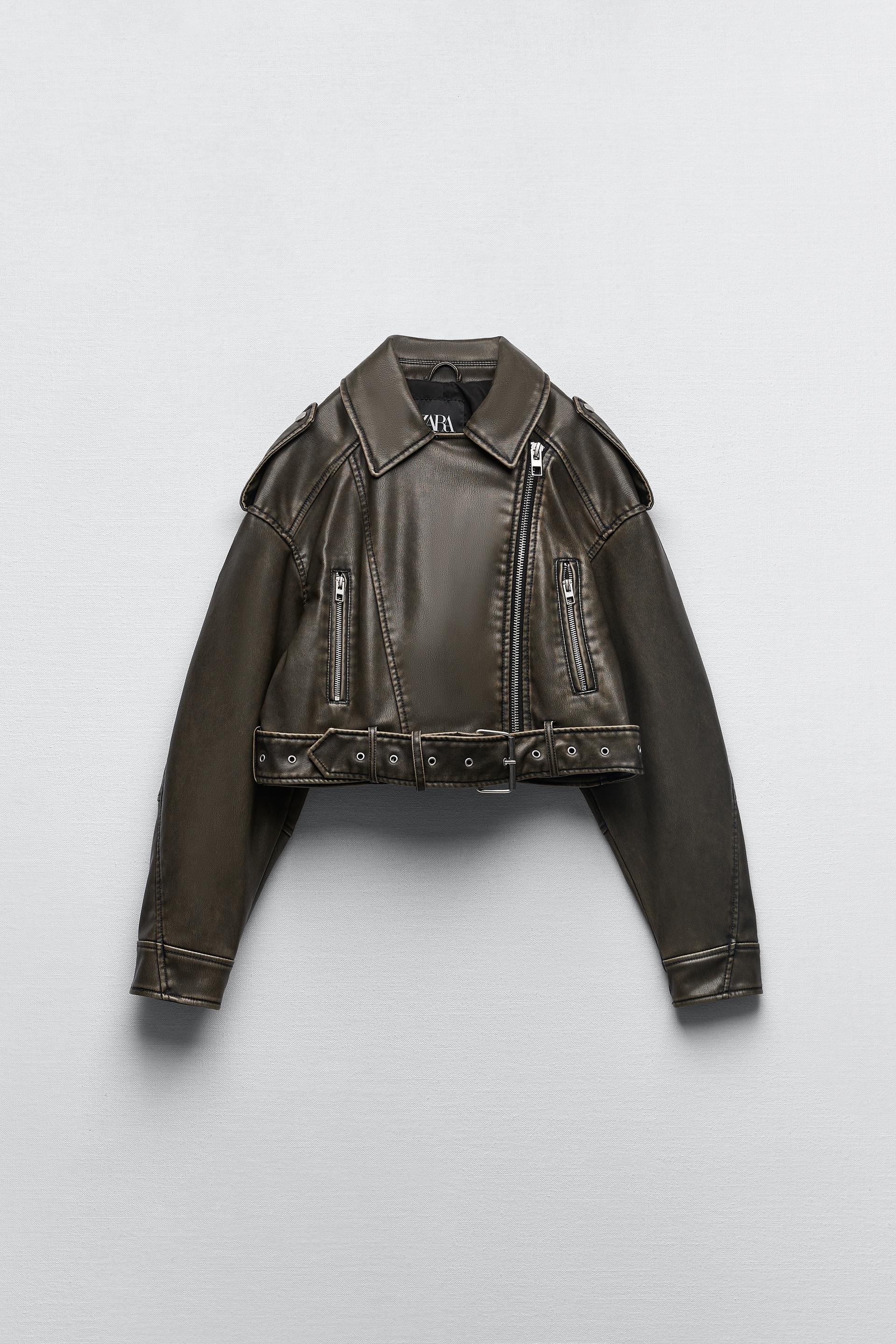 Zara Charcoal Leather Jacket atelieryuwa.ciao.jp