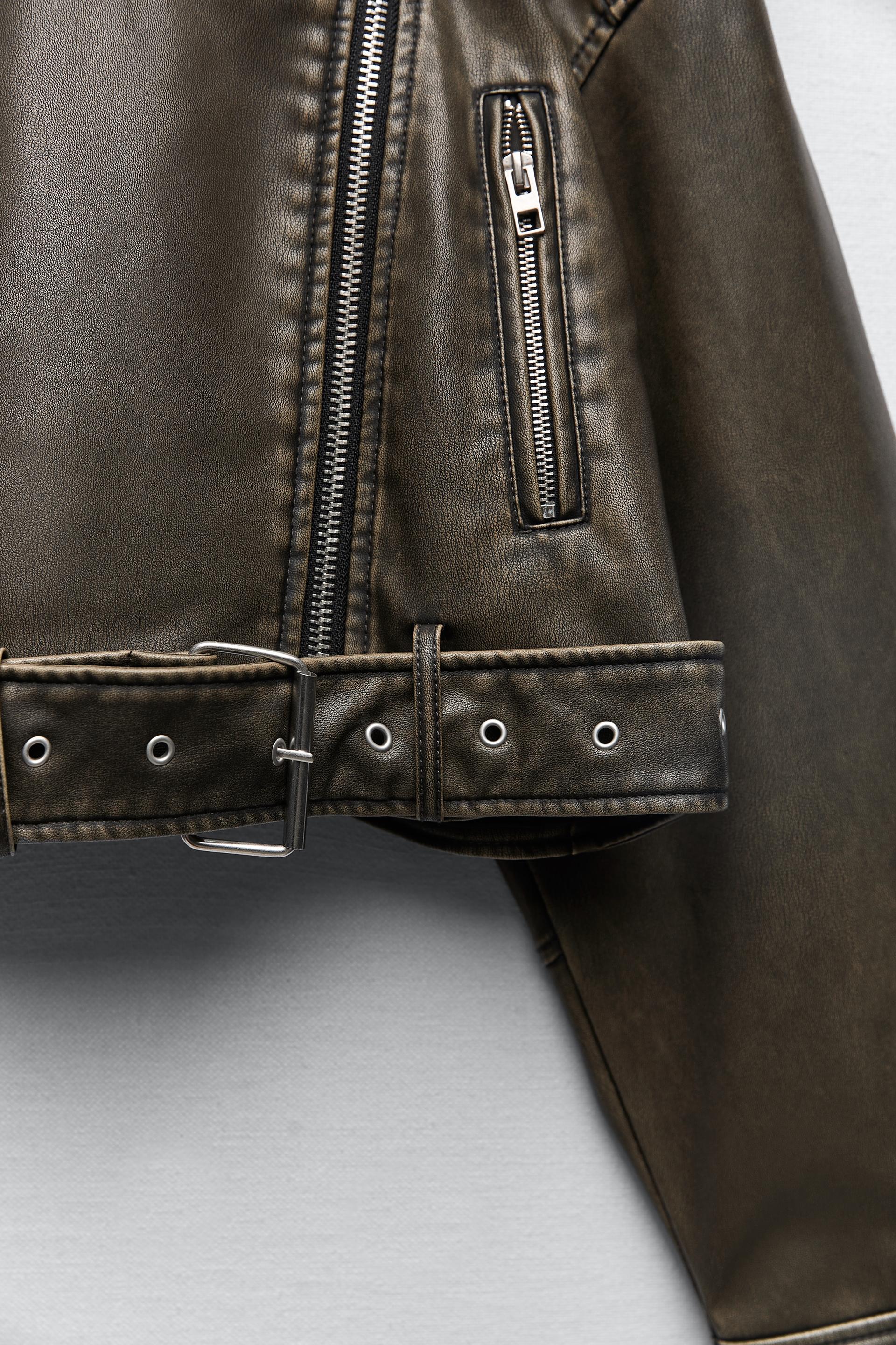 Zara Charcoal Leather Jacket atelieryuwa.ciao.jp