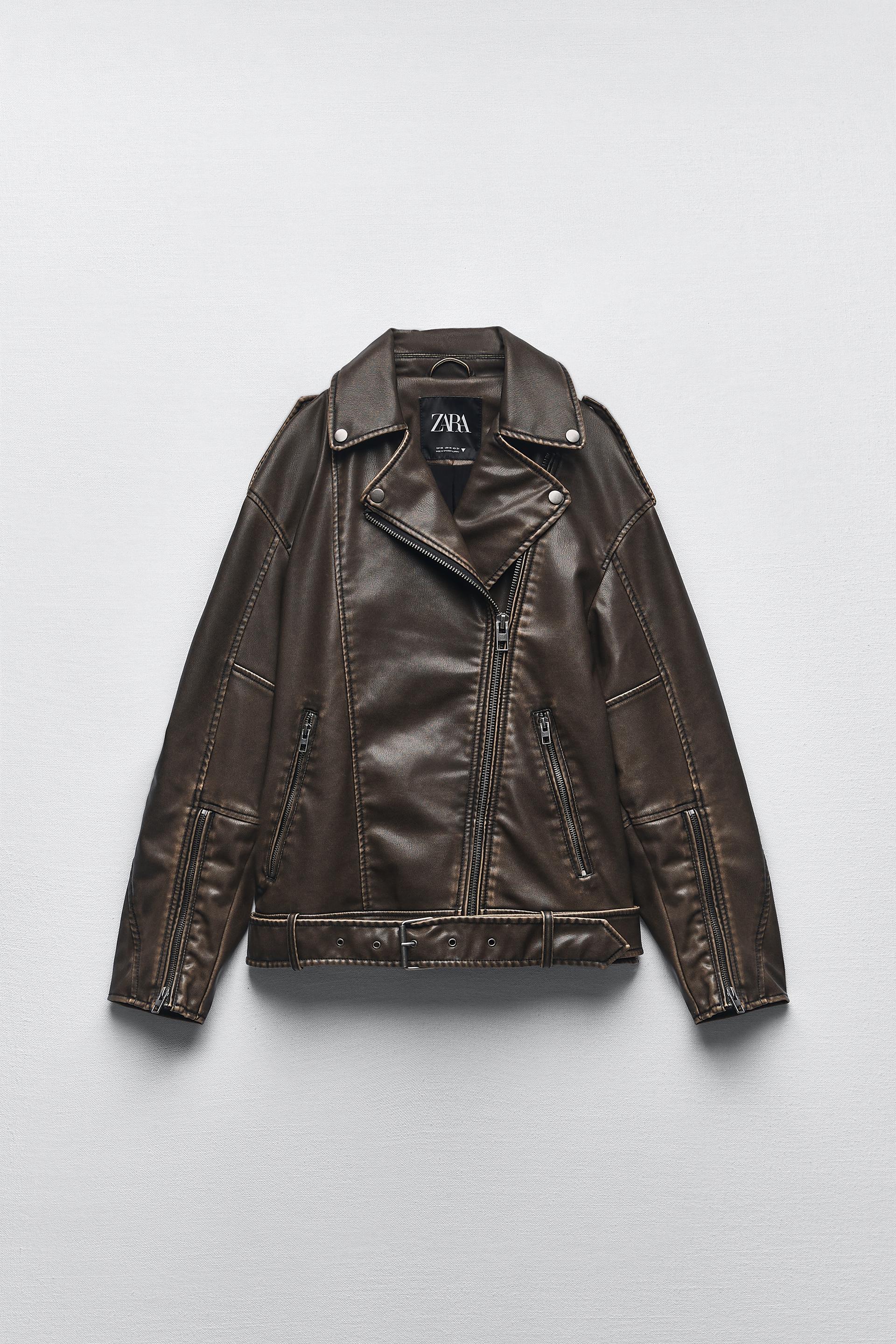 Zara Charcoal Leather Jacket atelieryuwa.ciao.jp