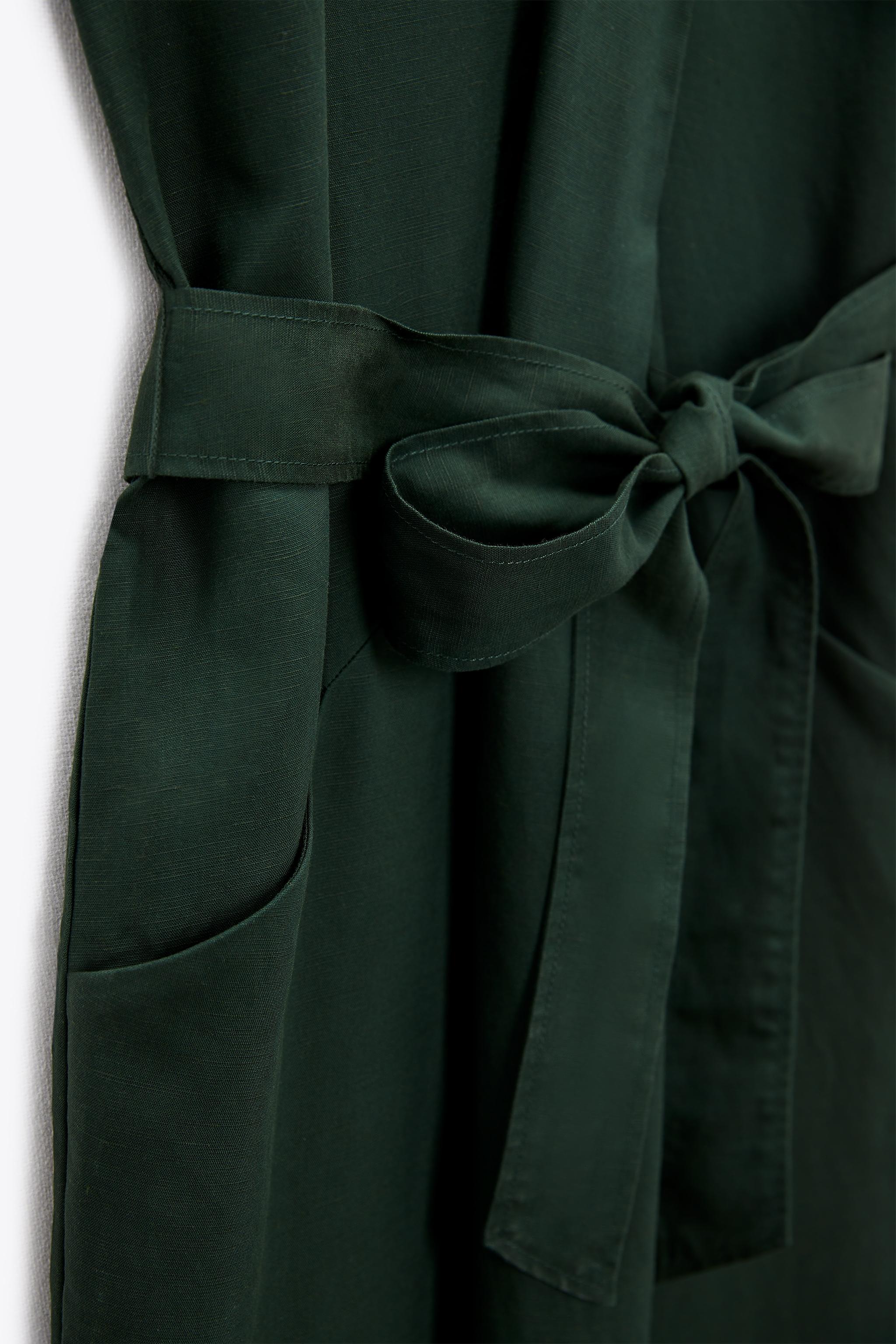 belted dress zara