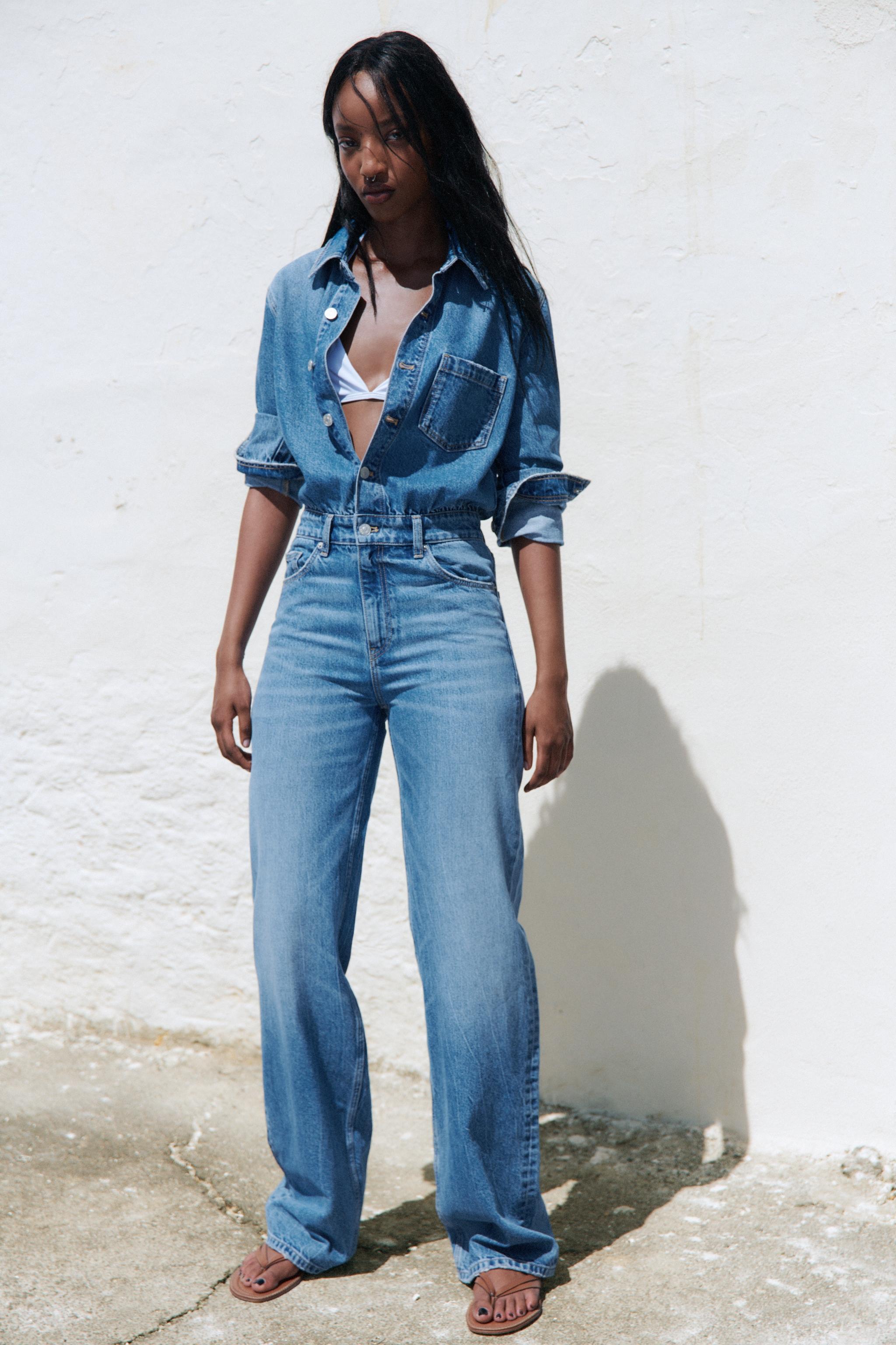 Zara TRF STRAPLESS DENIM JUMPSUIT Mall of America®