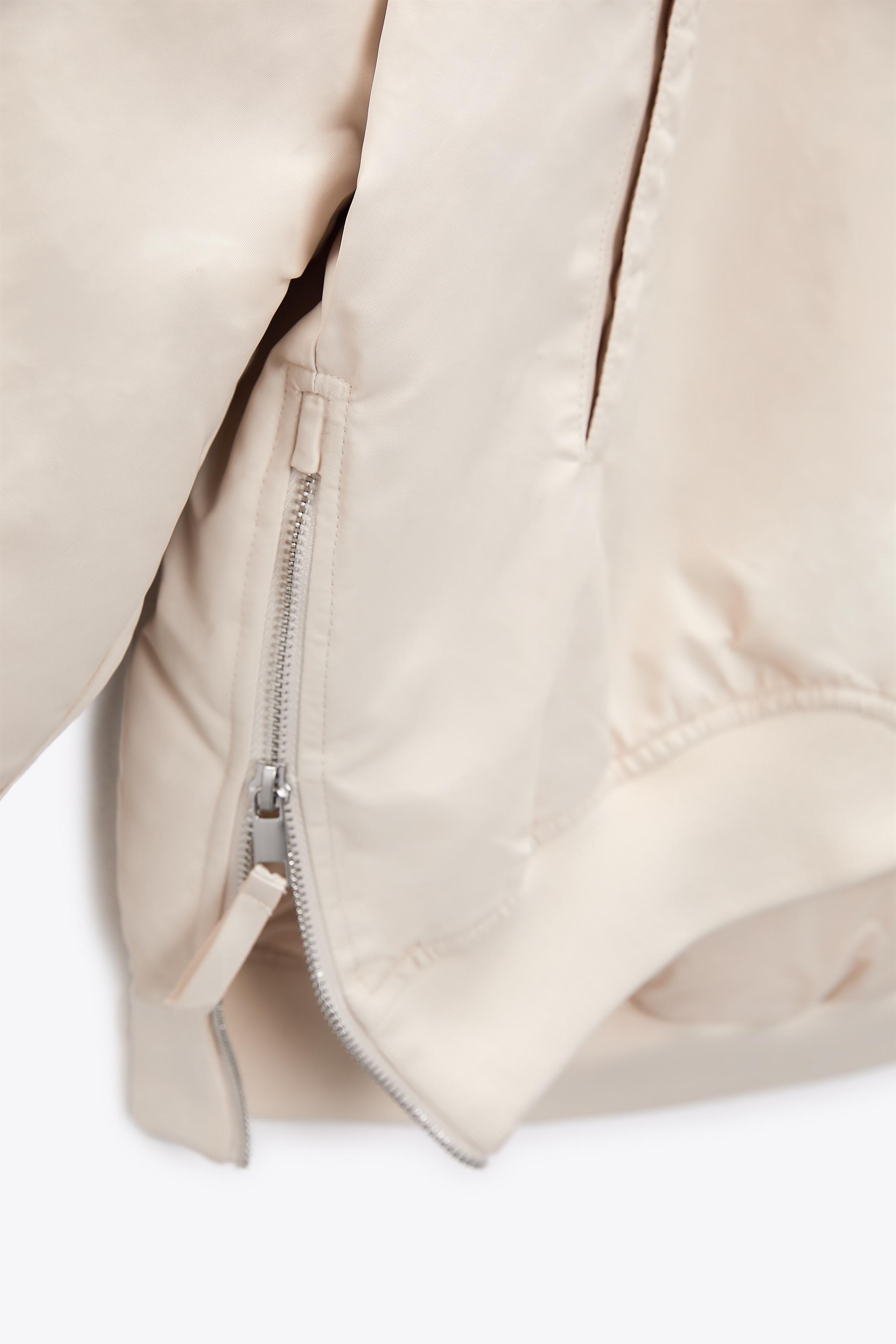 Zara WATER REPELLENT OVERSIZED BOMBER Yorkdale Mall