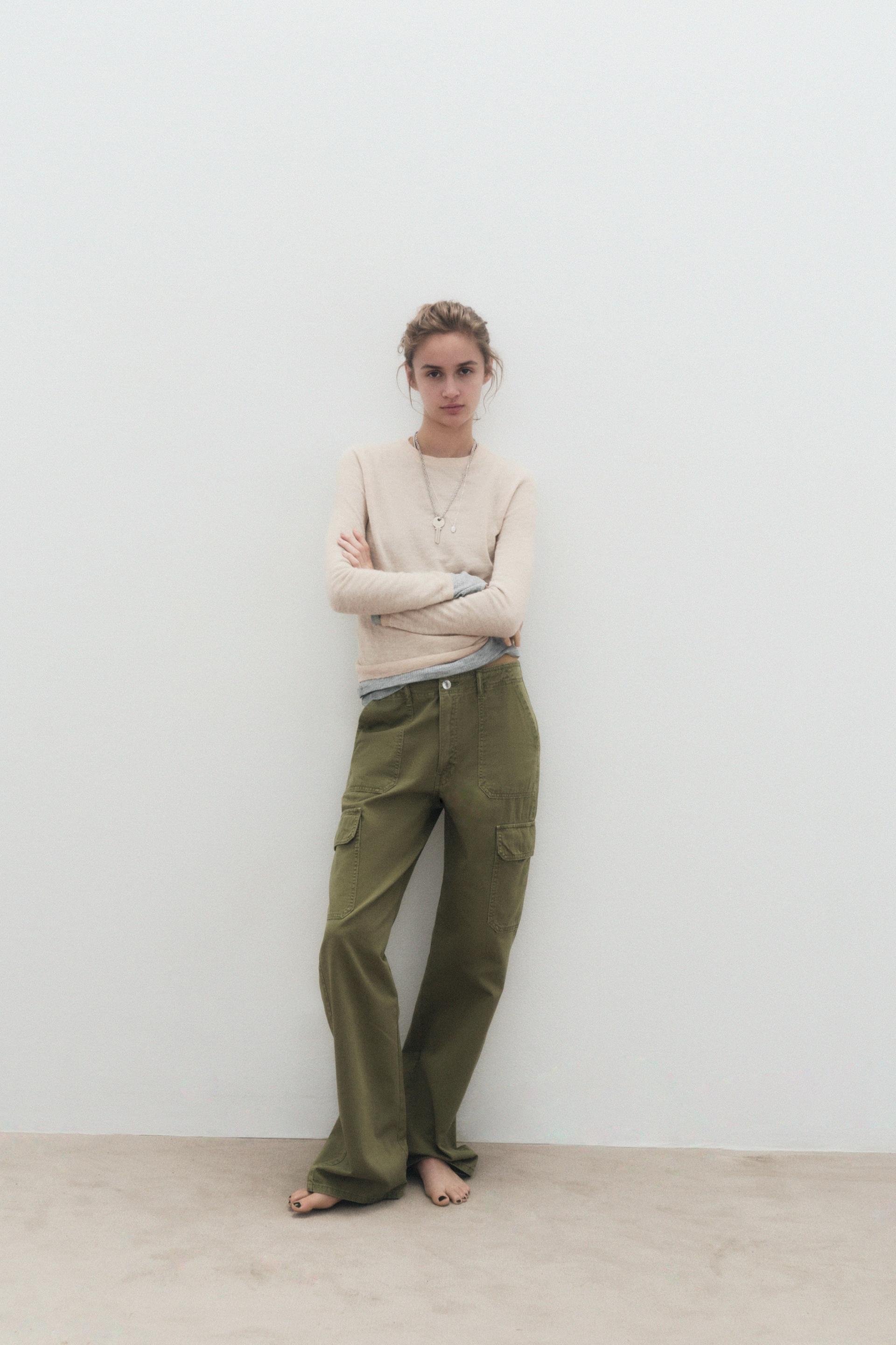 Zara Green Cargo Pants atelieryuwa.ciao.jp