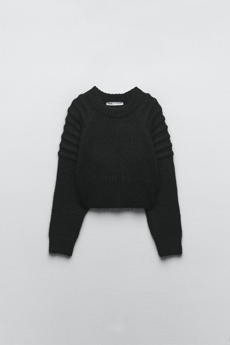 Zara CROPPED KNIT SWEATER 06771004800