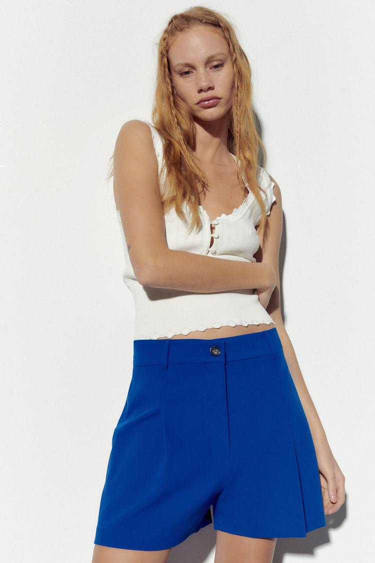 Zara HIGHWAISTED PLEATED SHORTS 07149042420