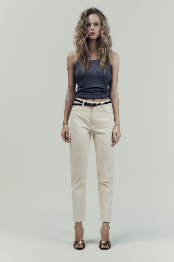 Z1975 HIGHRISE MOM JEANS Ecru ZARA Cambodia