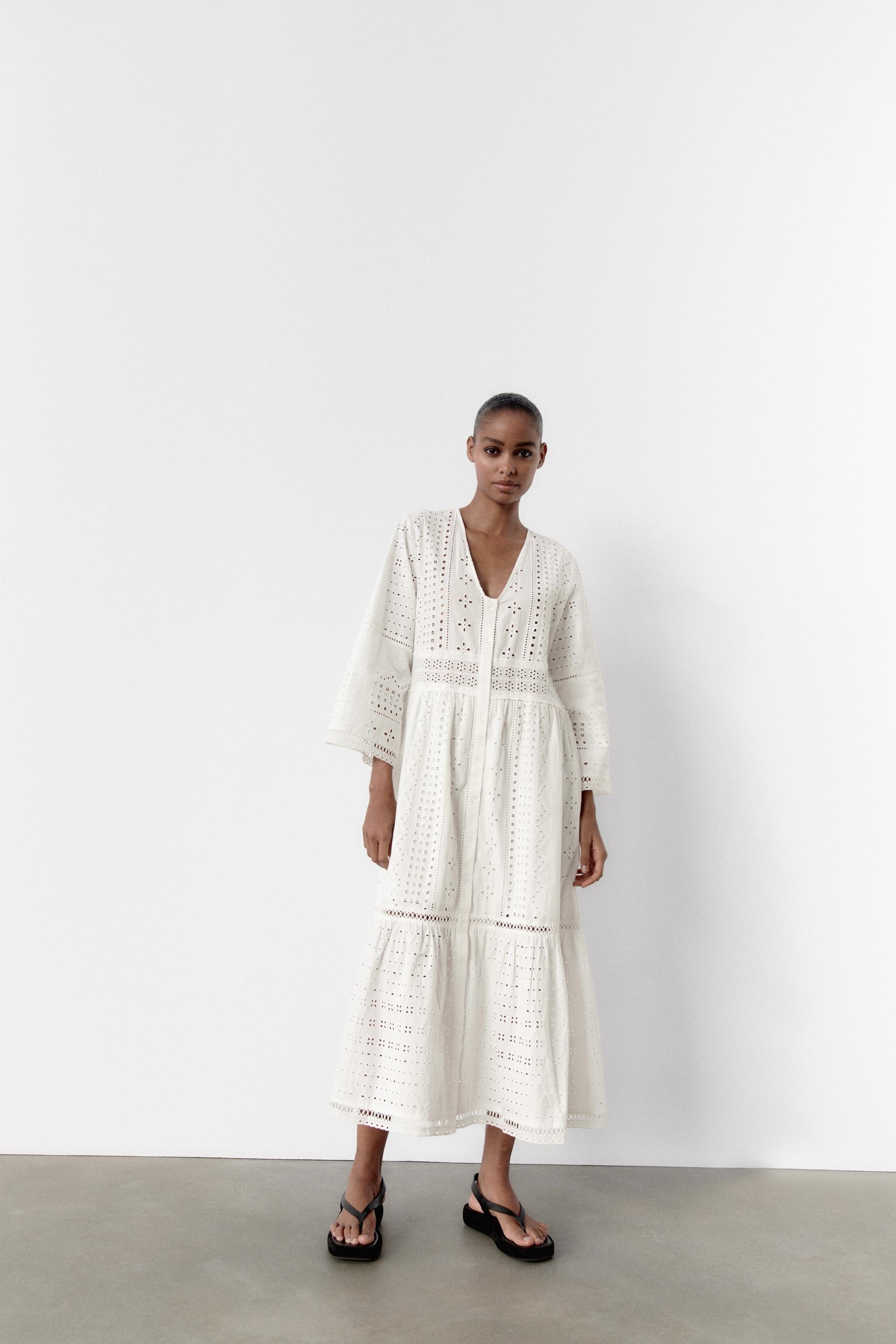 Zara OPENWORK EMBROIDERED DRESS Mall of America®