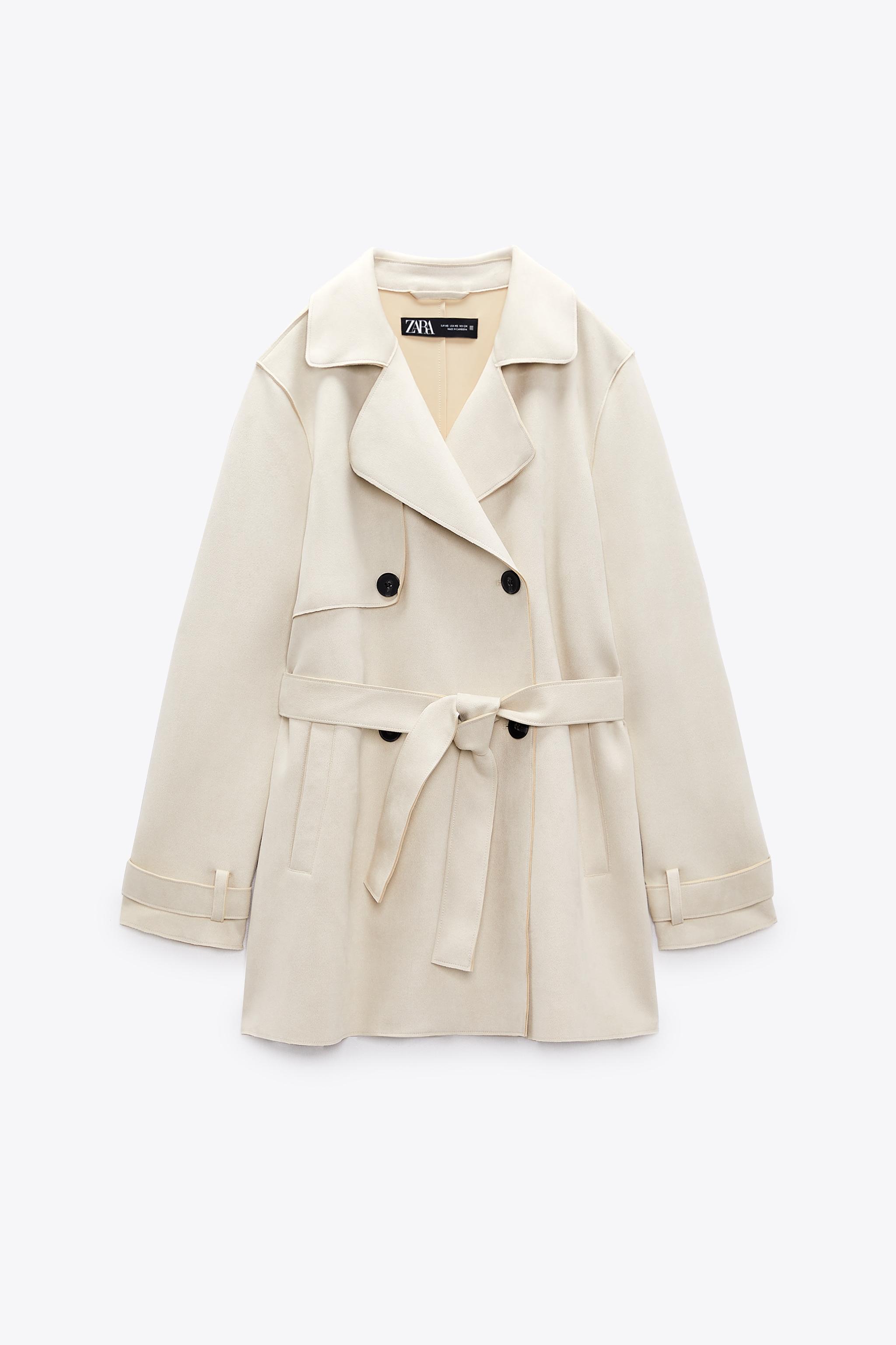 Zara SHORT FAUX SUEDE TRENCH | Mall of America?�