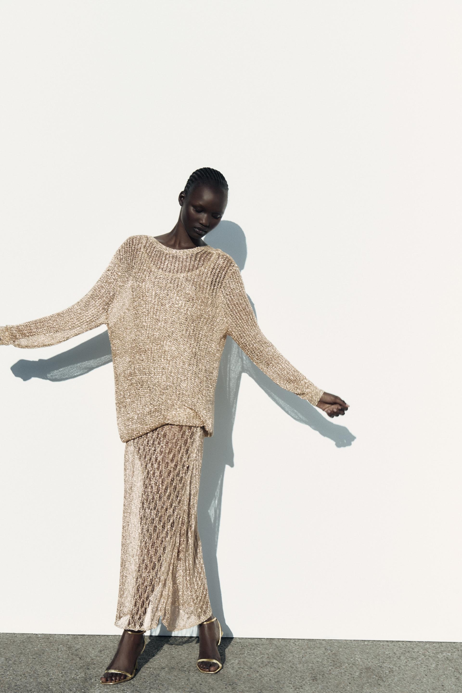 METALLIC THREAD KNIT SWEATER | atelier-yuwa.ciao.jp