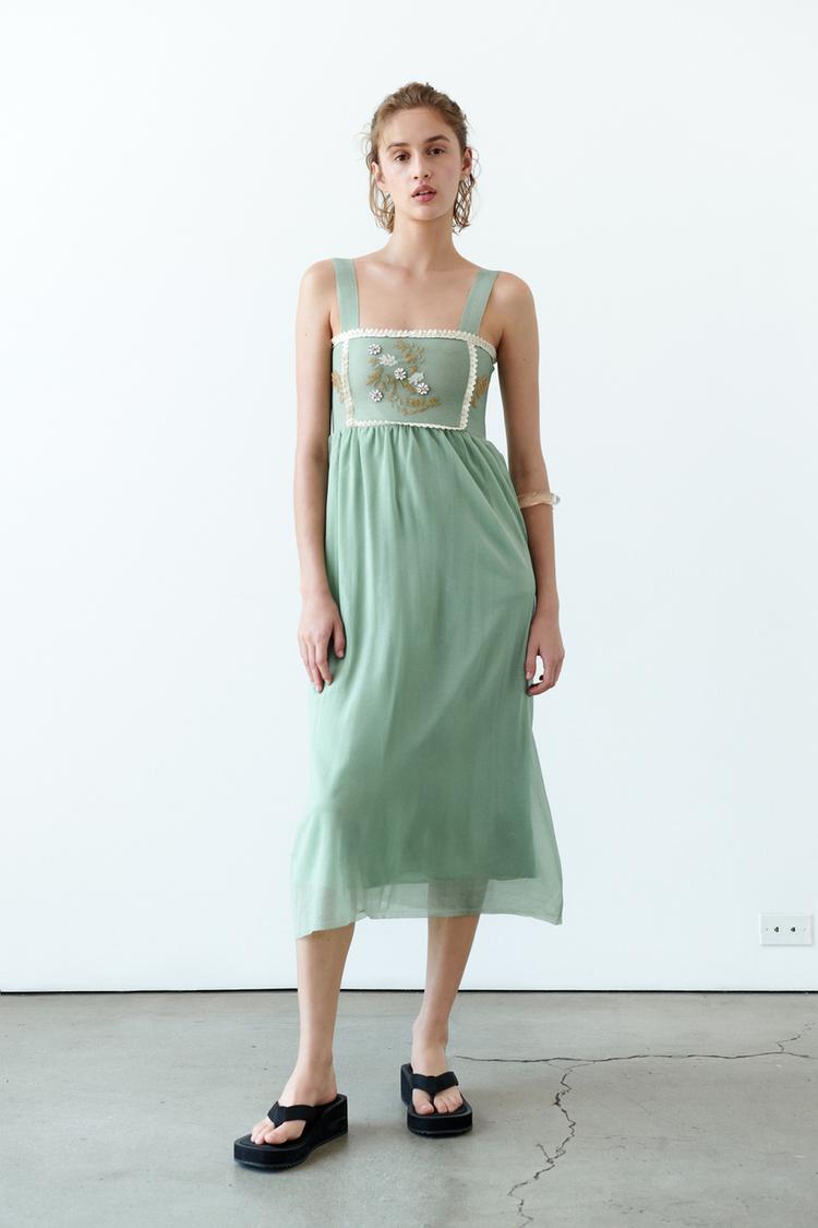 Zara COMBINATION KNIT DRESS 09598061912