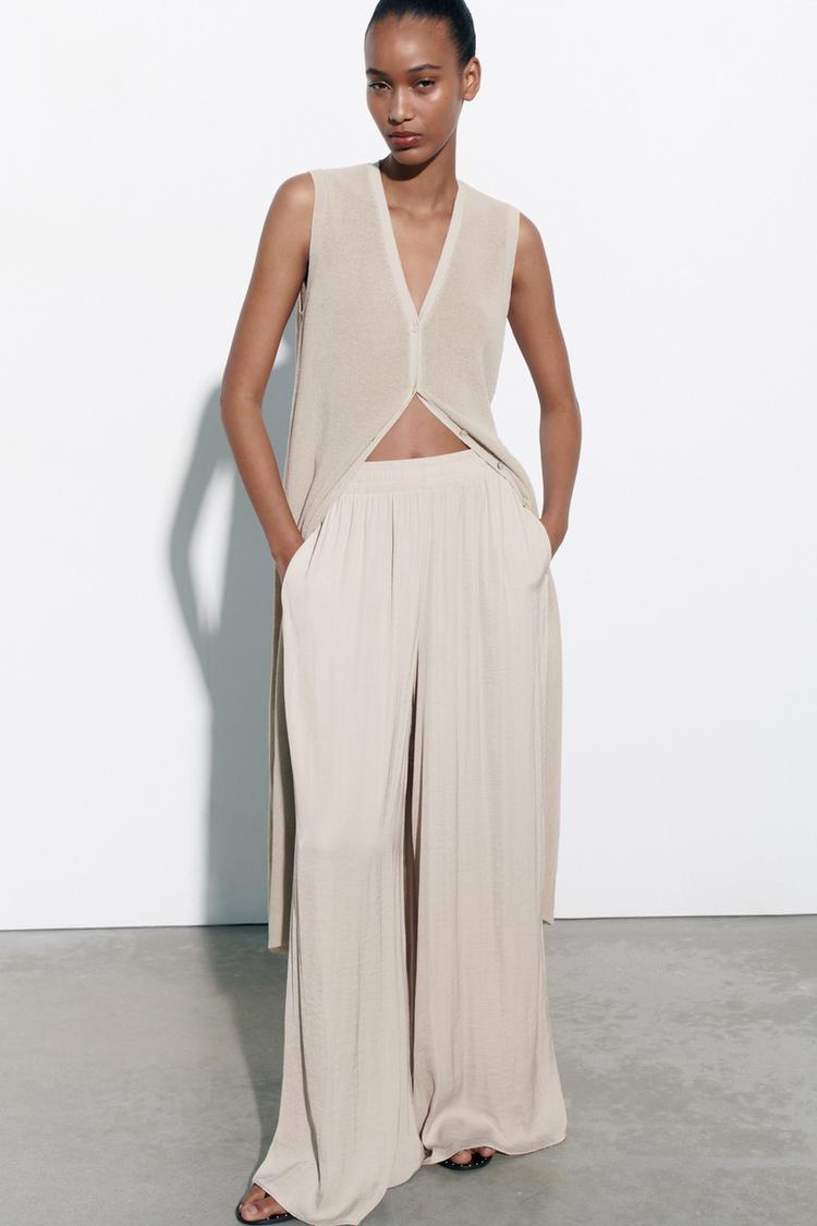 FLOWING WIDE-LEG TROUSERS