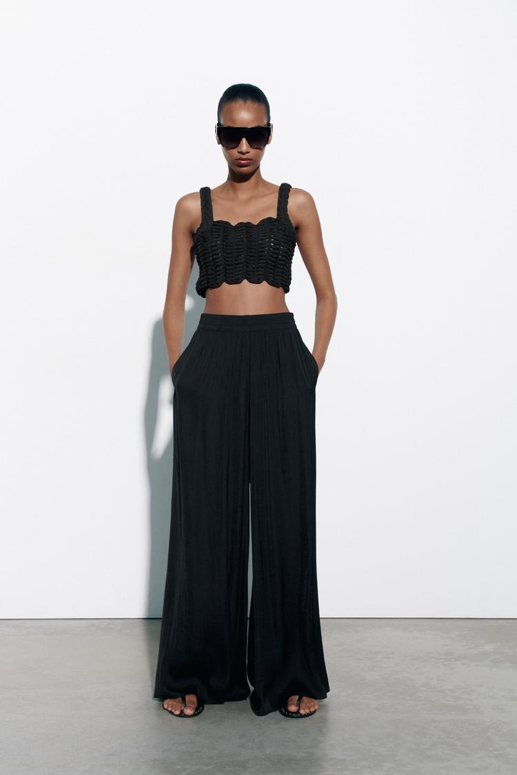 FLOWING WIDE-LEG TROUSERS