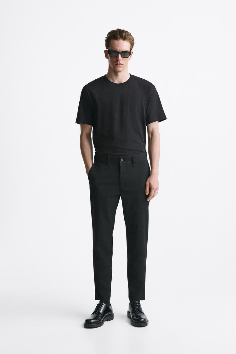 TEXTURED COMFORT TROUSERS