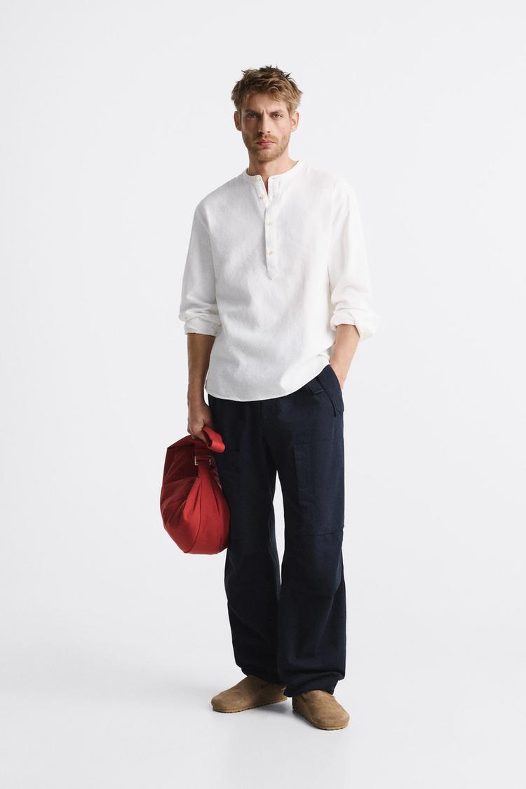 STAND-UP COLLAR SHIRT