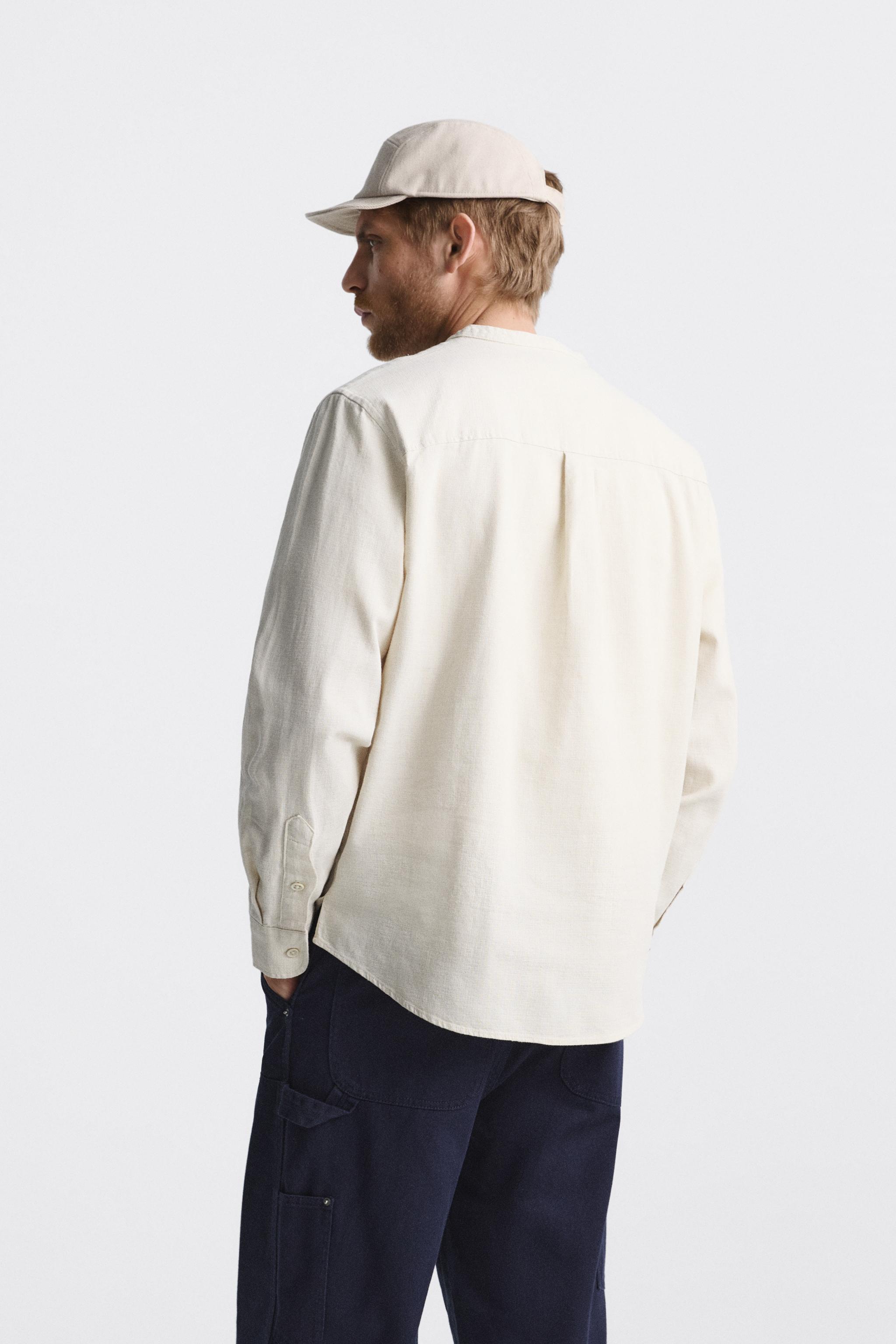 Zara BAND COLLAR SHIRT Bayshore Shopping Centre