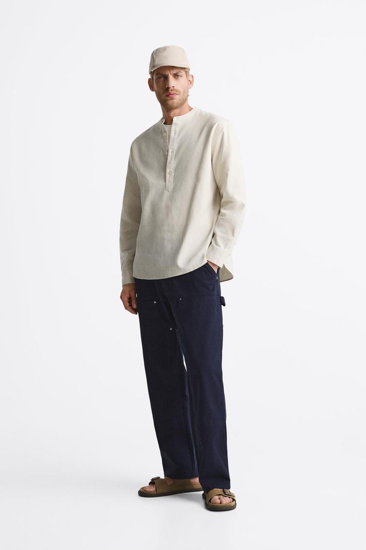 STAND-UP COLLAR SHIRT