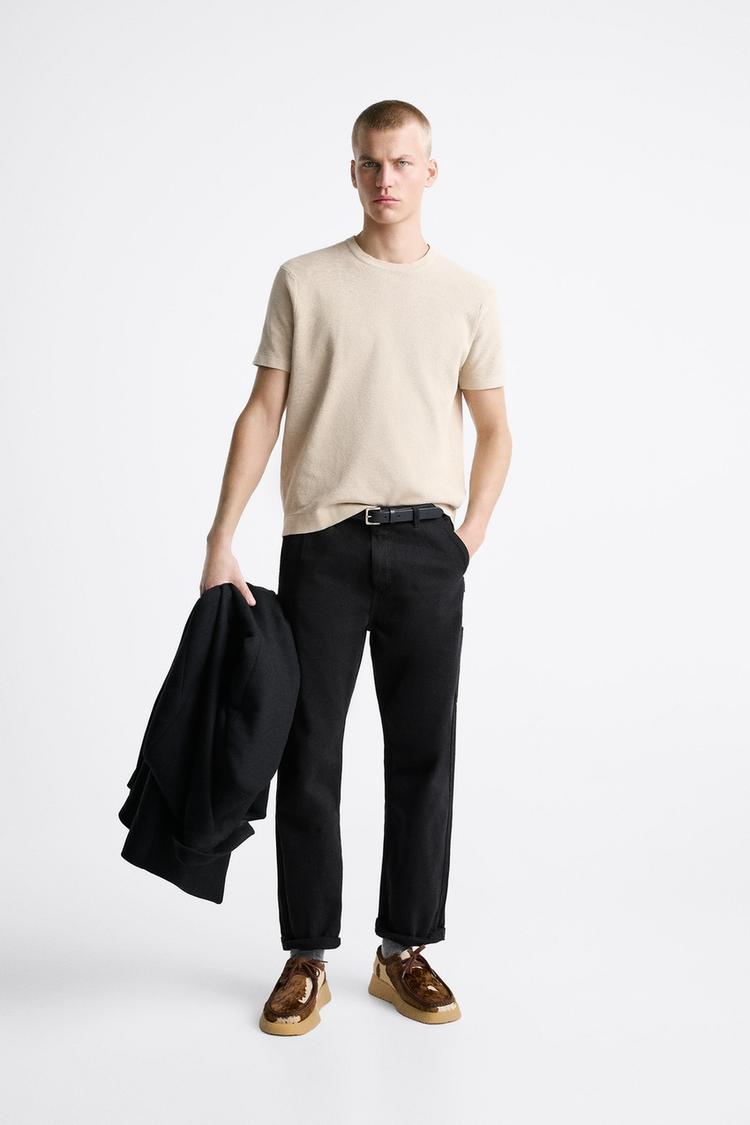 TEXTURED KNIT T-SHIRT