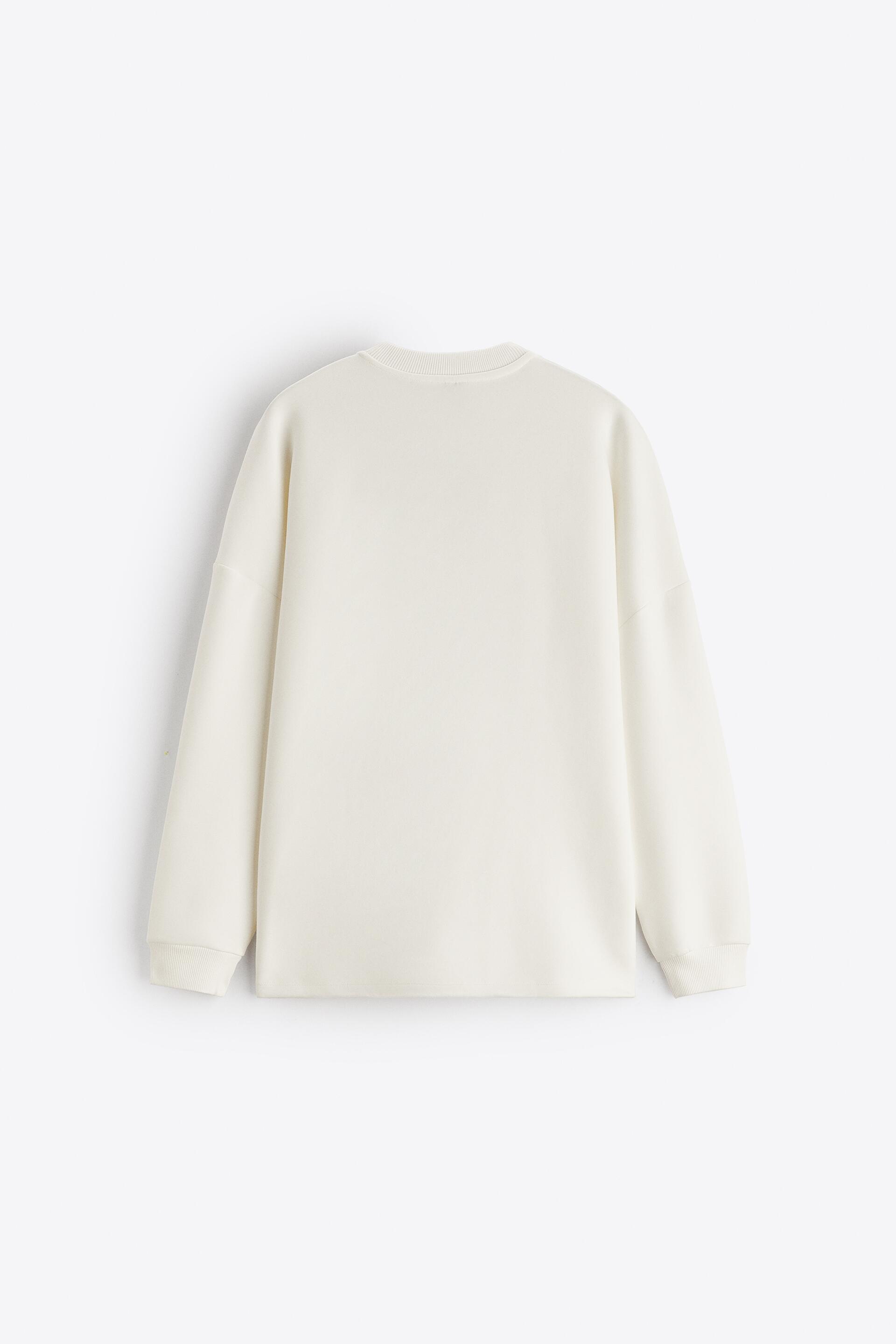 Zara soft touch sweatshirt with puff sleeves Clearance