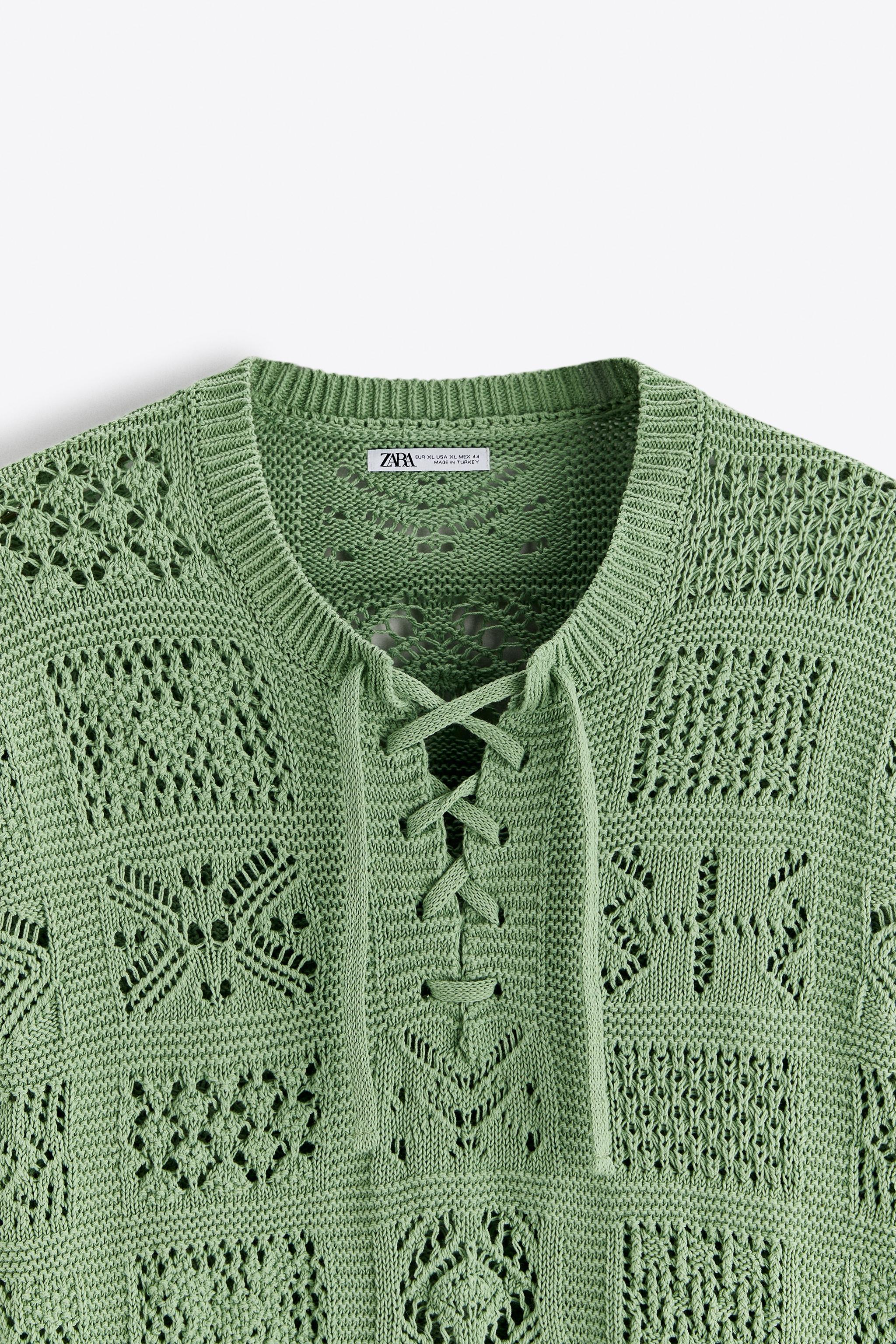 Zara CROCHETED STRUCTURED SWEATER Mall of America®