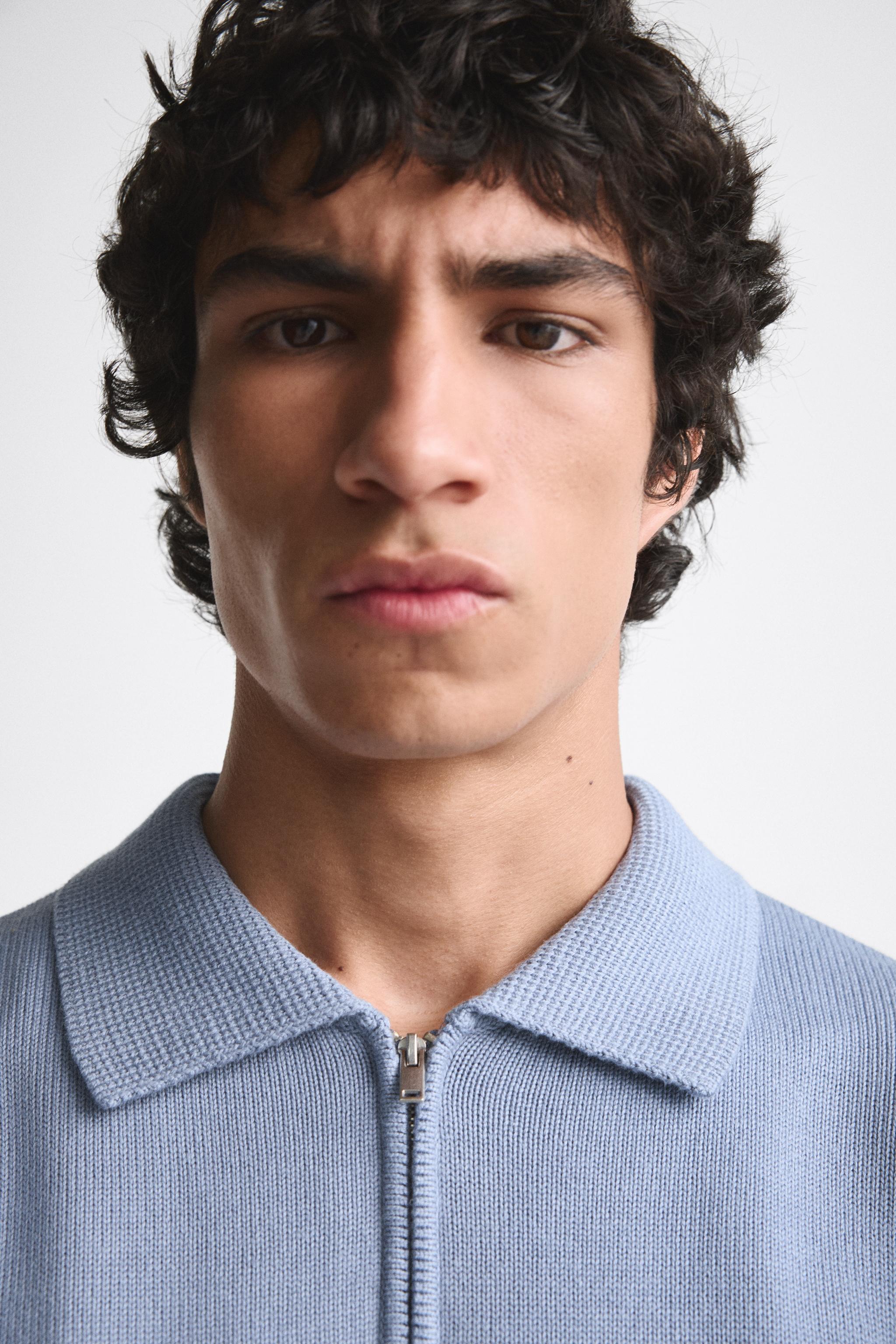 Zara ZIPPERED KNIT POLO Square One