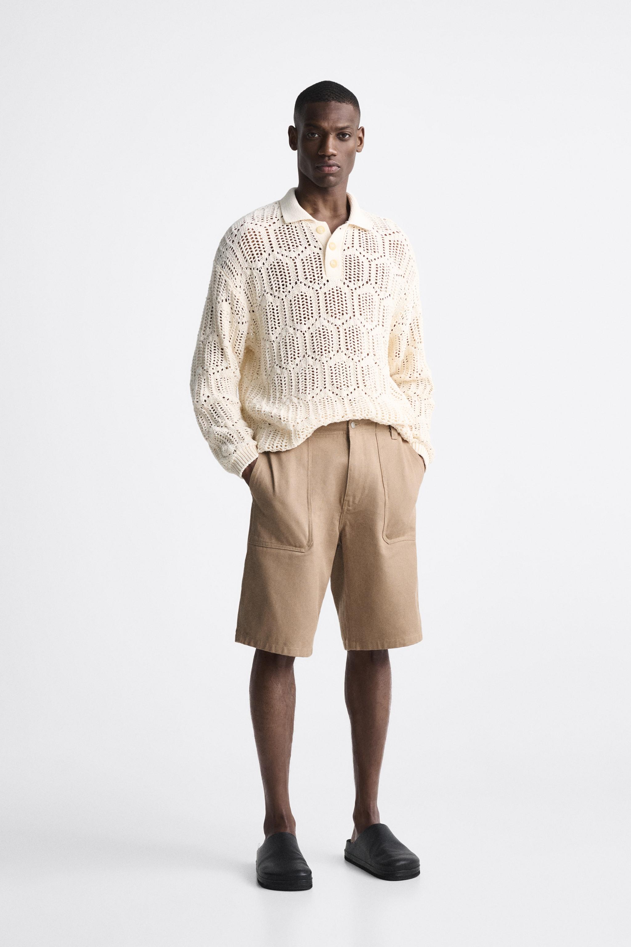 Zara TEXTURED CROCHET KNIT POLO Mall of America®
