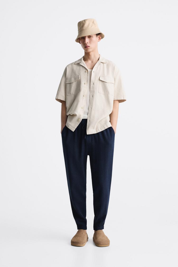VISCOSE - LINEN TROUSERS