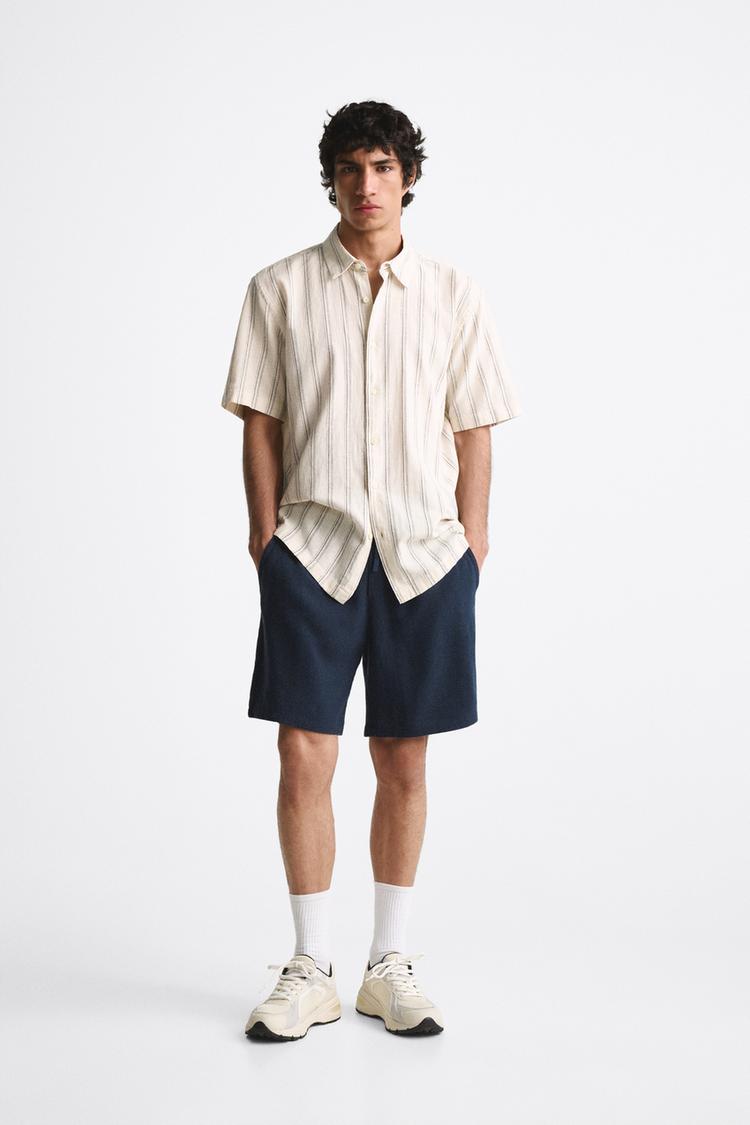 VISCOSE - LINEN BERMUDA SHORTS
