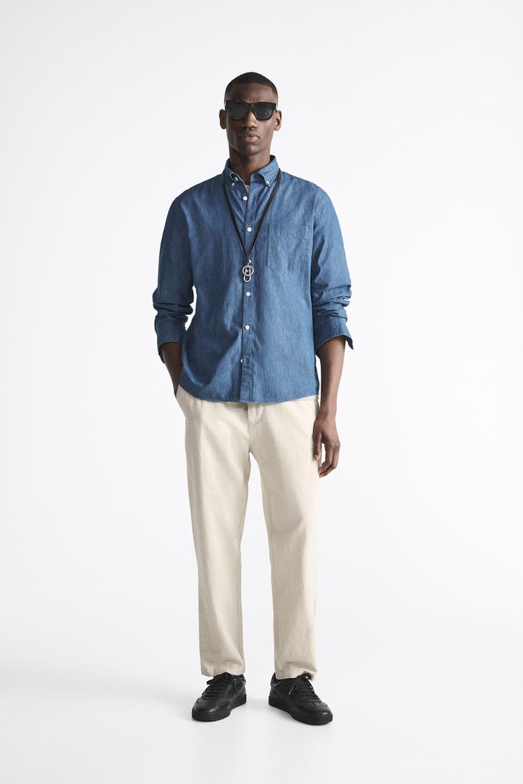 LINEN/COTTON TROUSERS