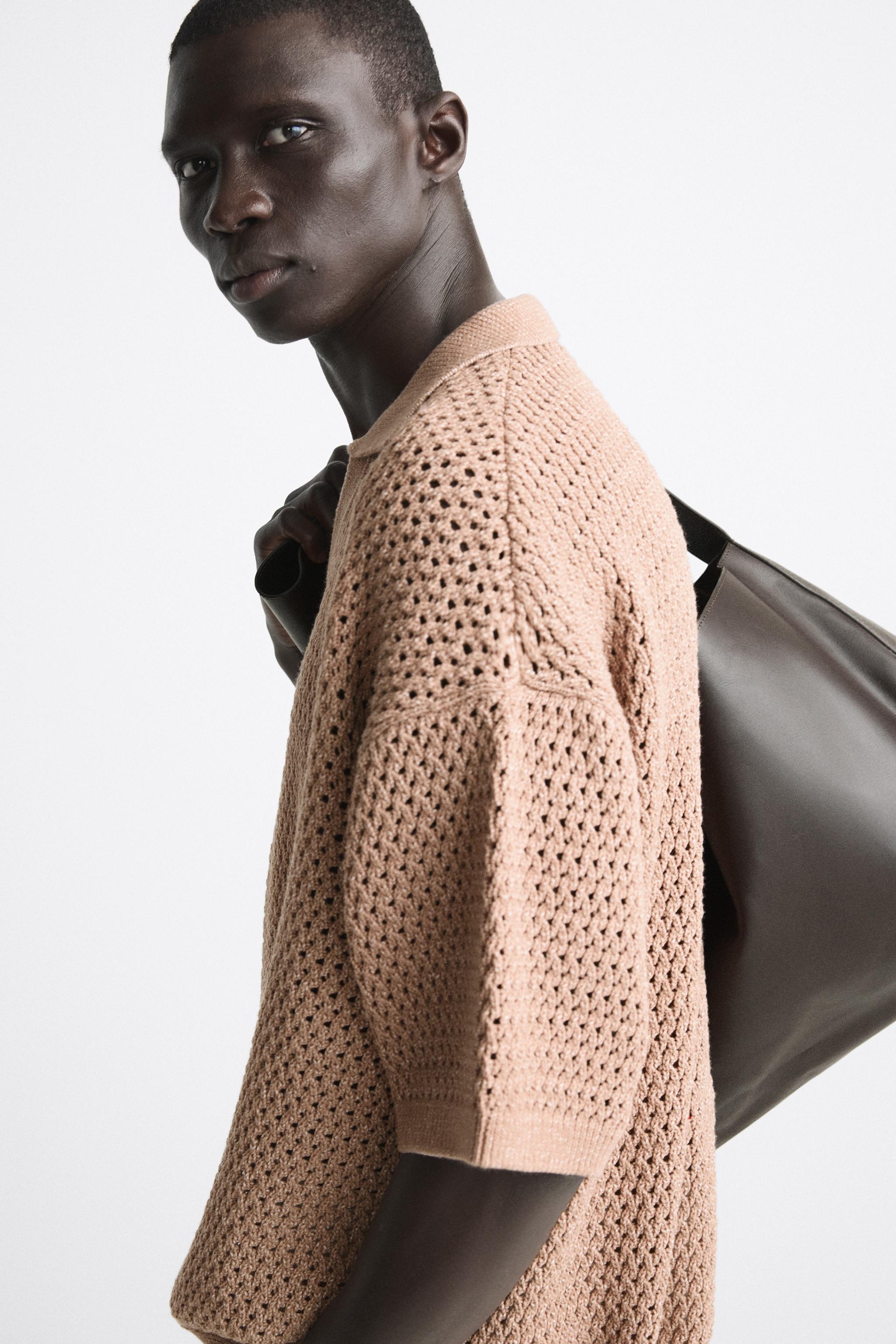 Zara TEXTURED CROCHET KNIT POLO Mall of America®