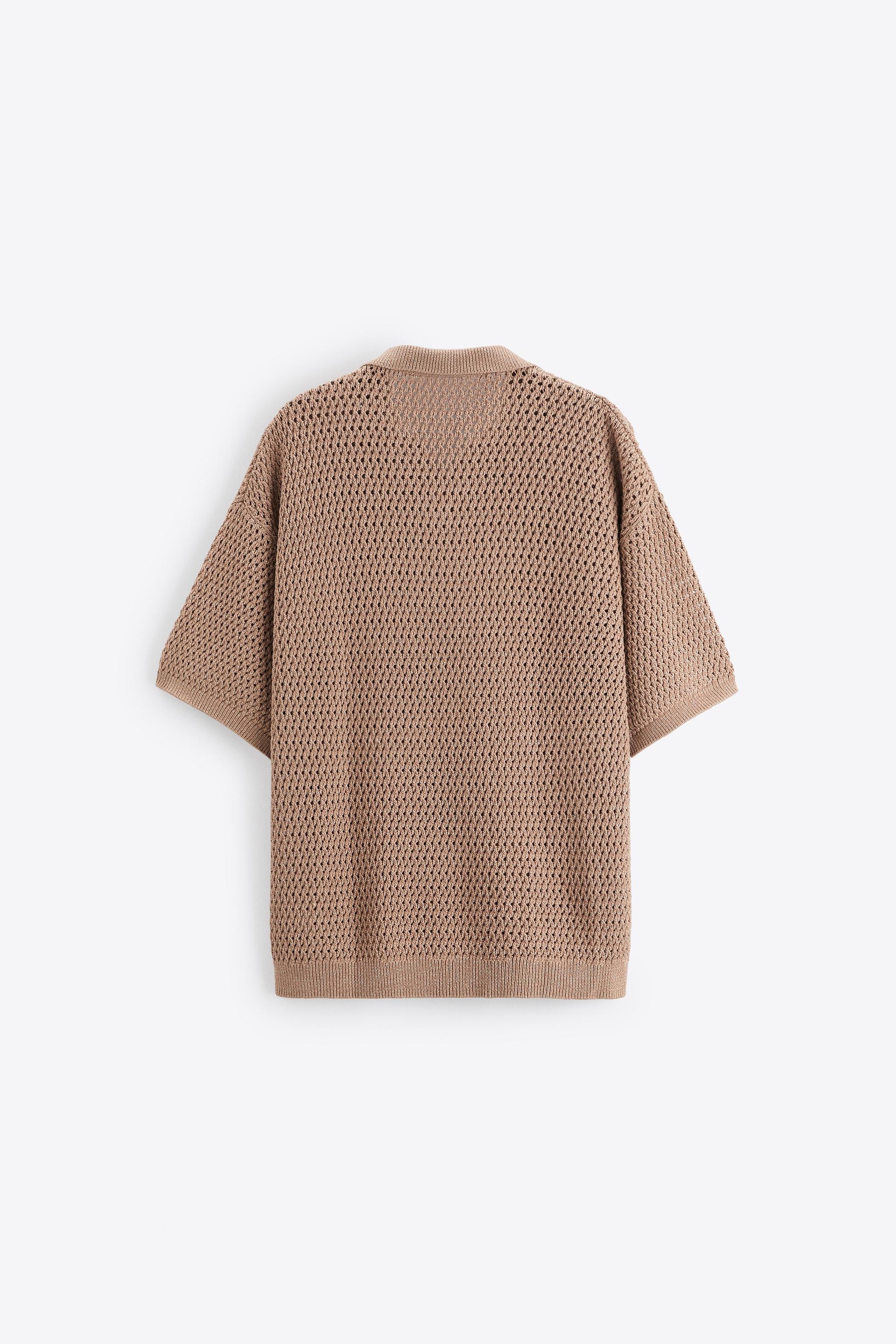 Zara TEXTURED CROCHET KNIT POLO Mall of America®