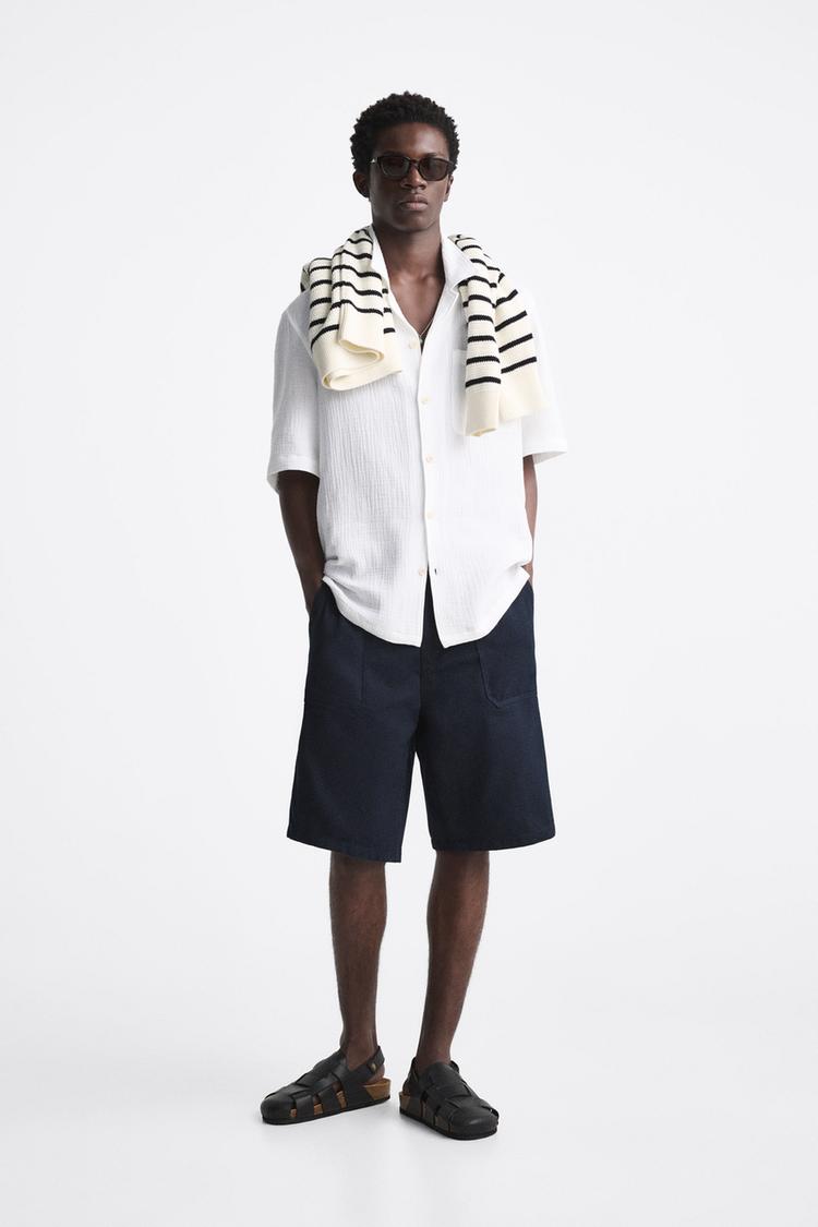 CREASED-EFFECT SHIRT