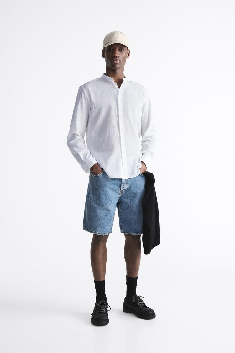 CREASED-EFFECT SHIRT