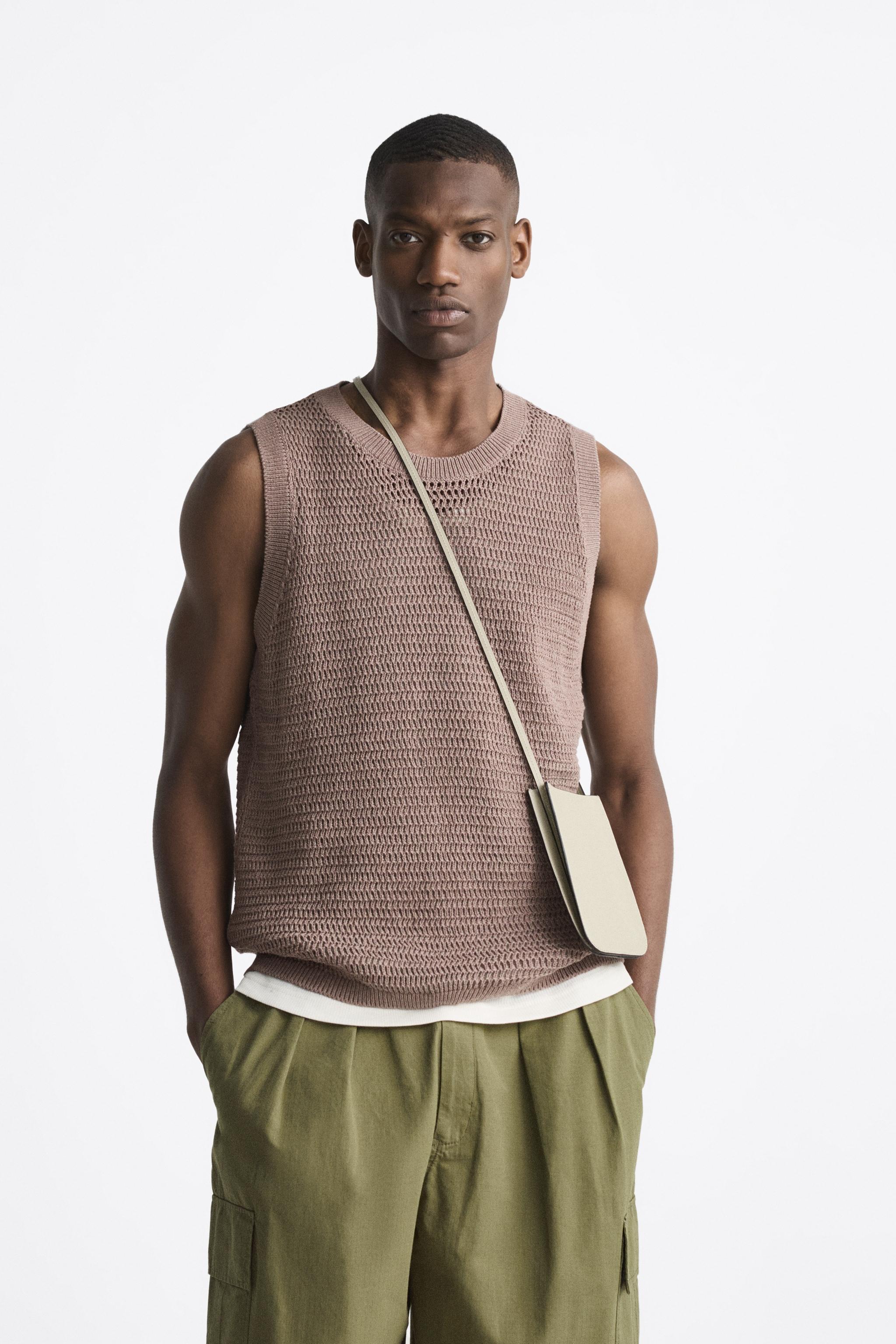 Zara TEXTURED CROCHET KNIT VEST Mall of America®