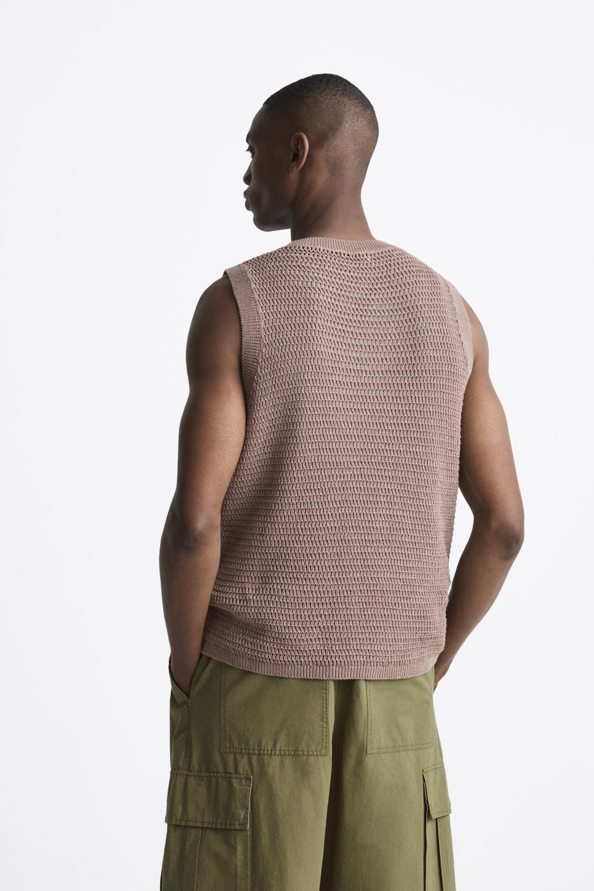 Zara TEXTURED CROCHET KNIT VEST Mall of America®