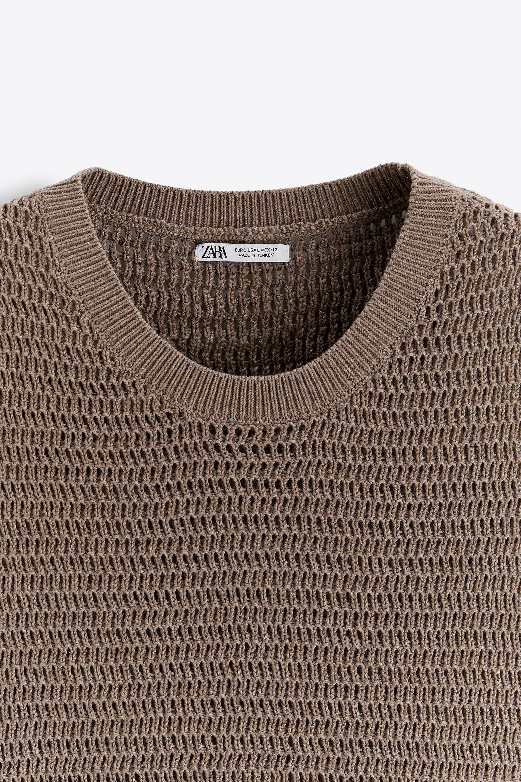 Zara TEXTURED CROCHET KNIT VEST Mall of America®