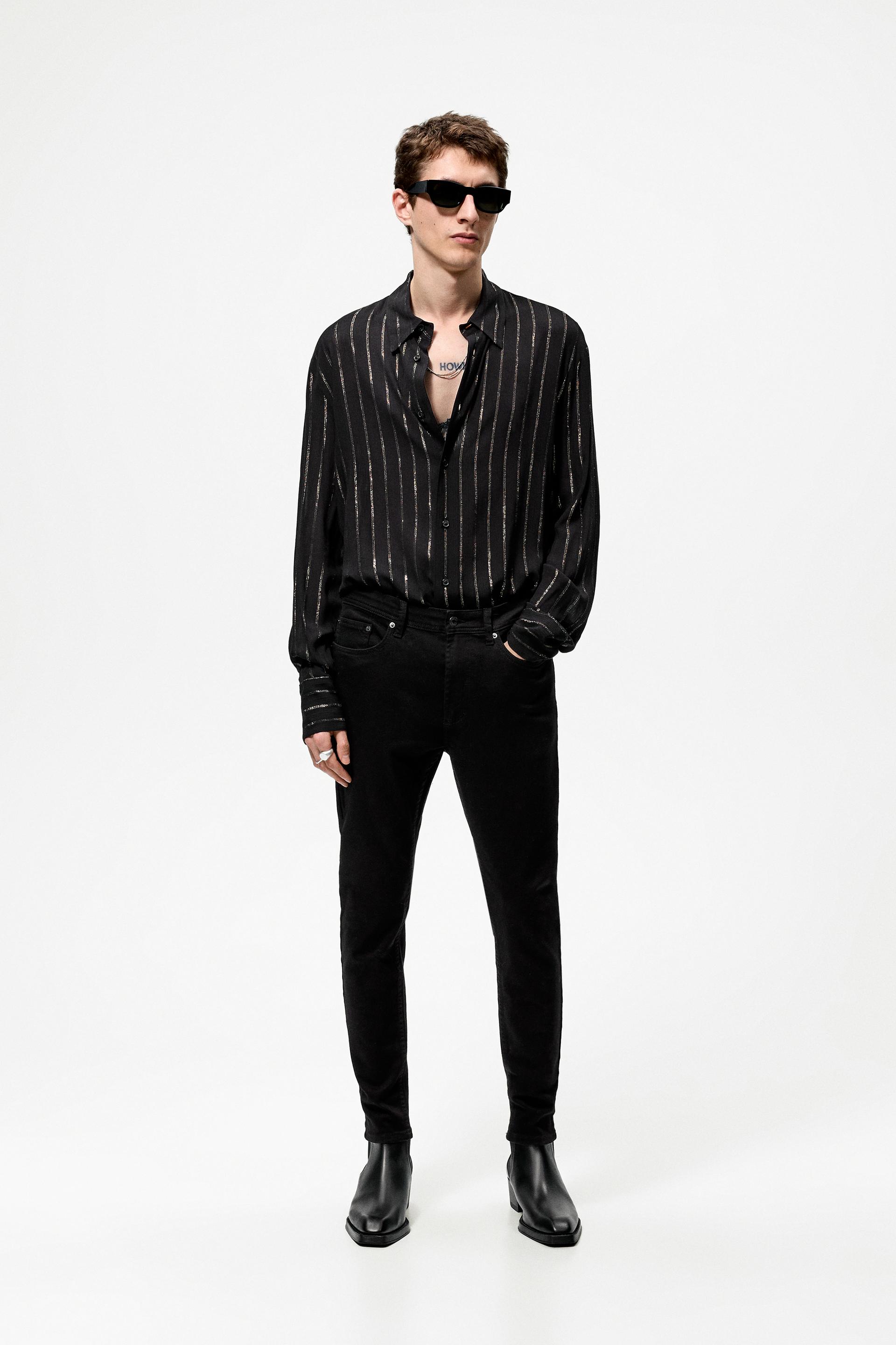 SHINY SHIRT - LIMITED EDITION - Black | ZARA Georgia